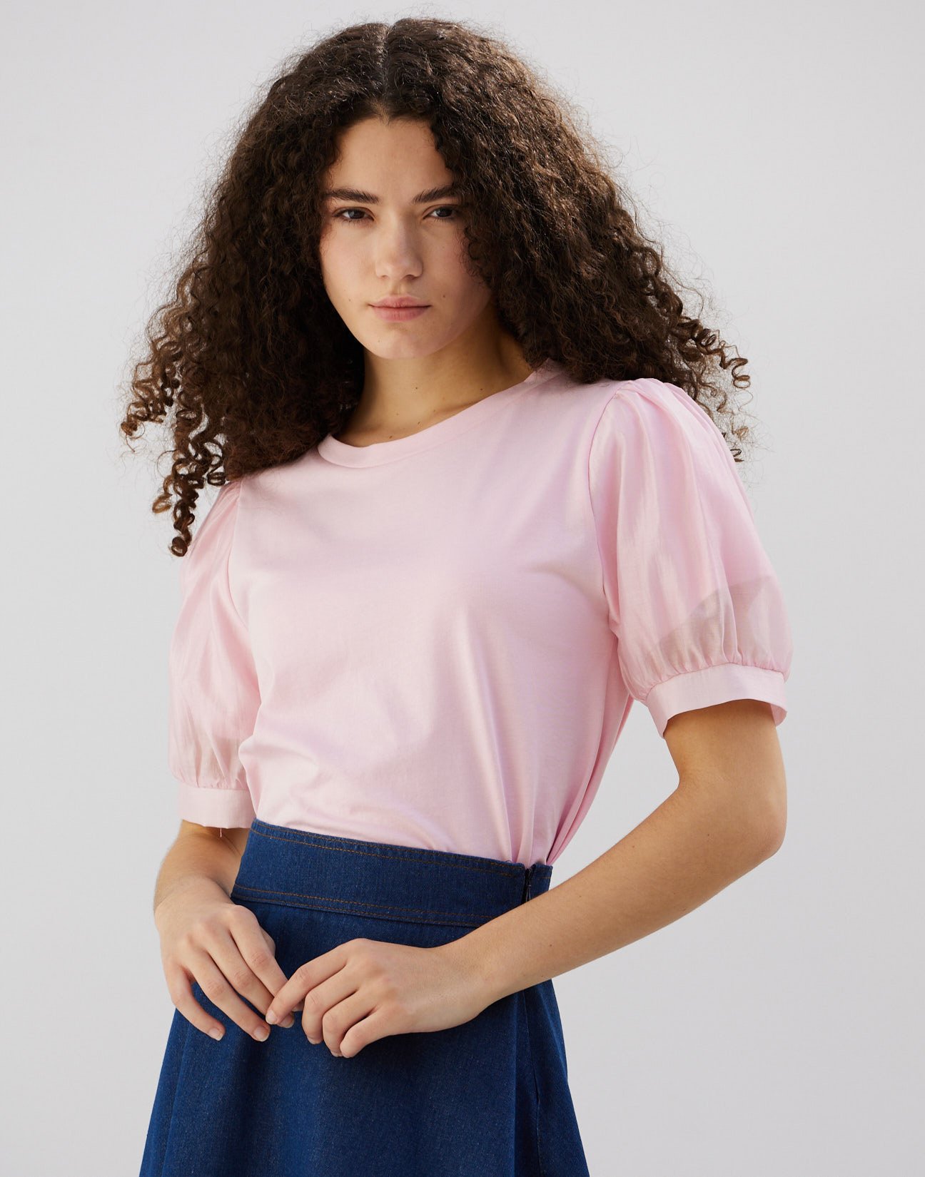 Matching fabric blouse