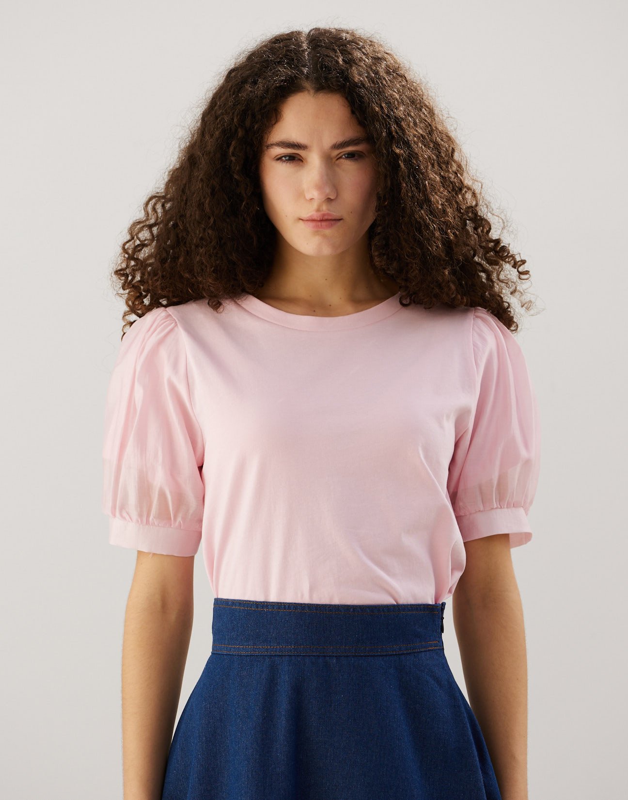 Matching fabric blouse