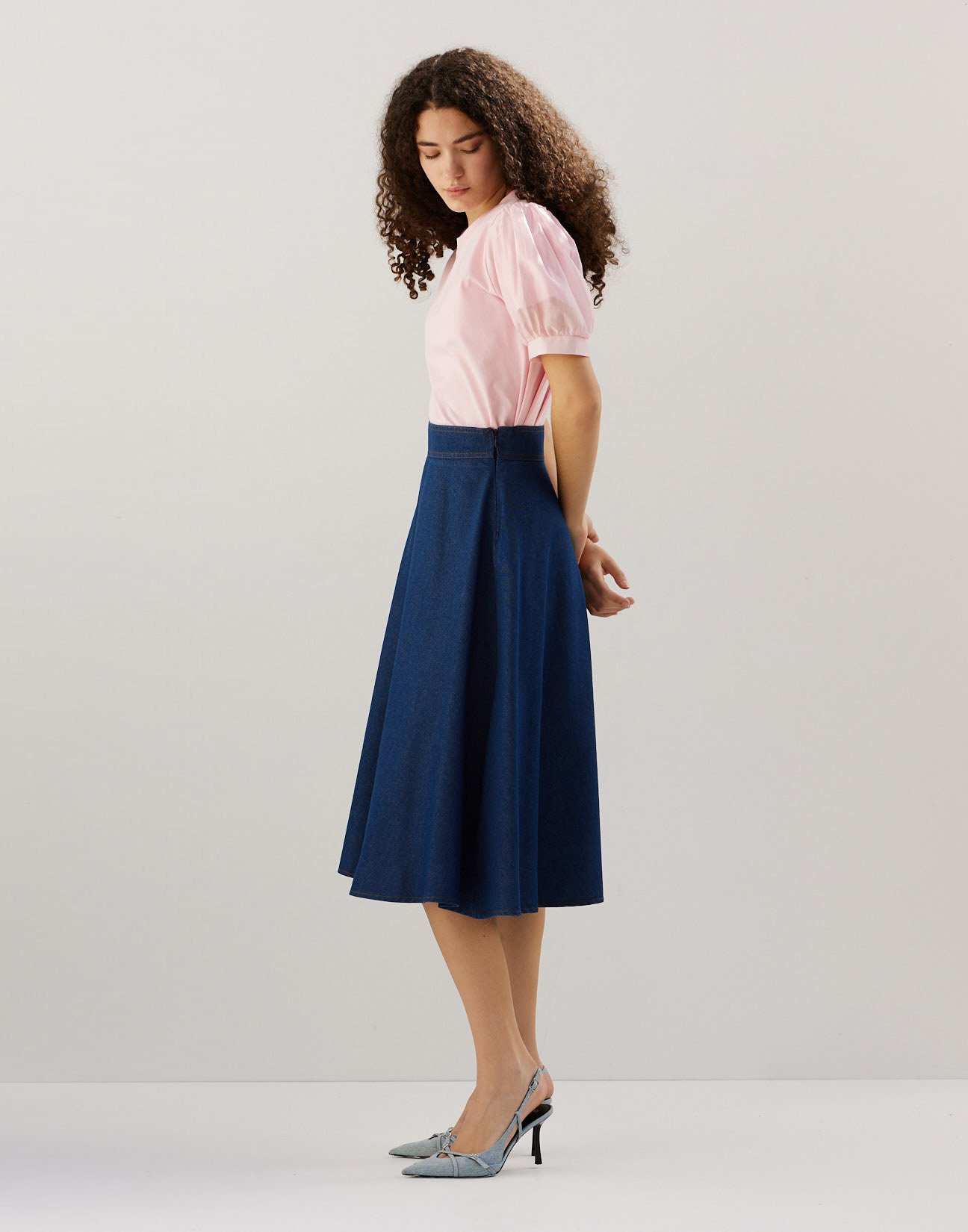Matching fabric blouse