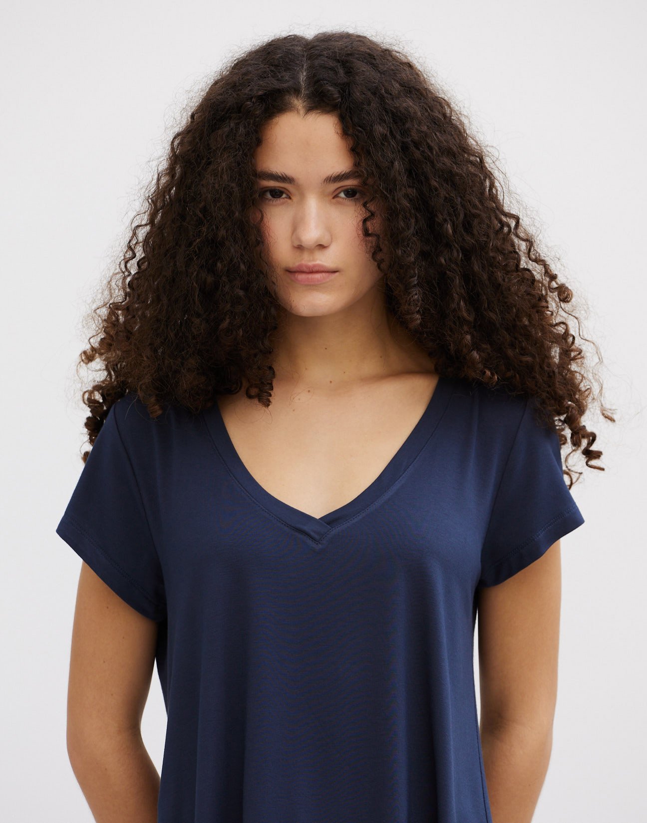 V neckline blouse