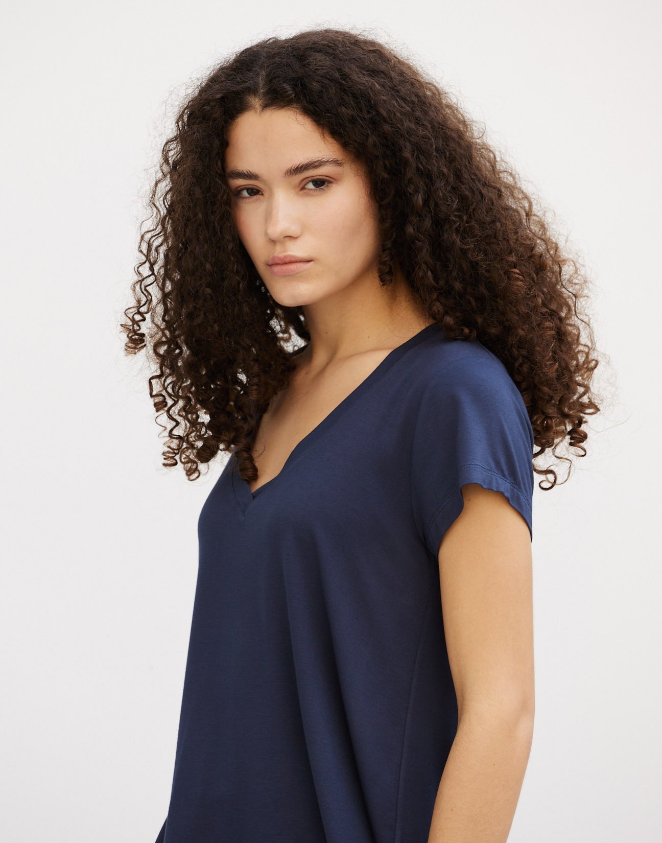 V neckline blouse
