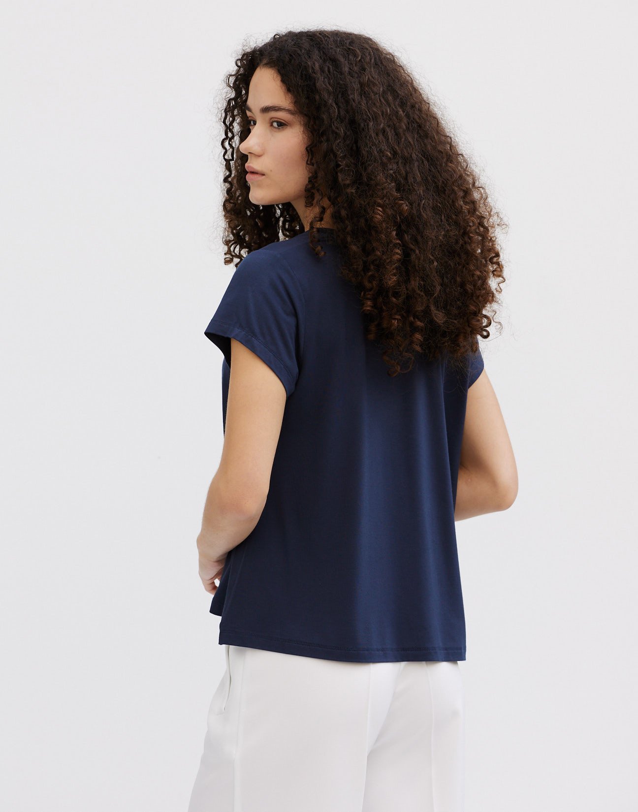 V neckline blouse