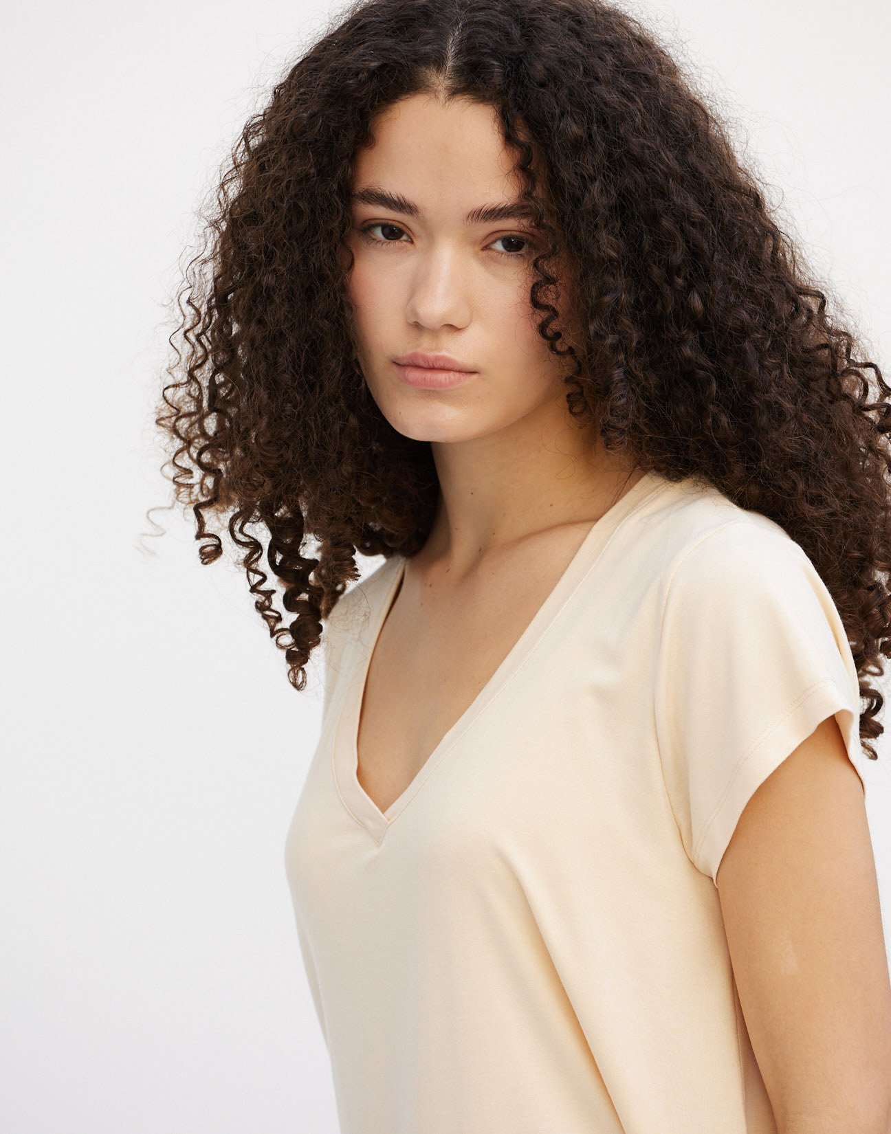 V neckline blouse