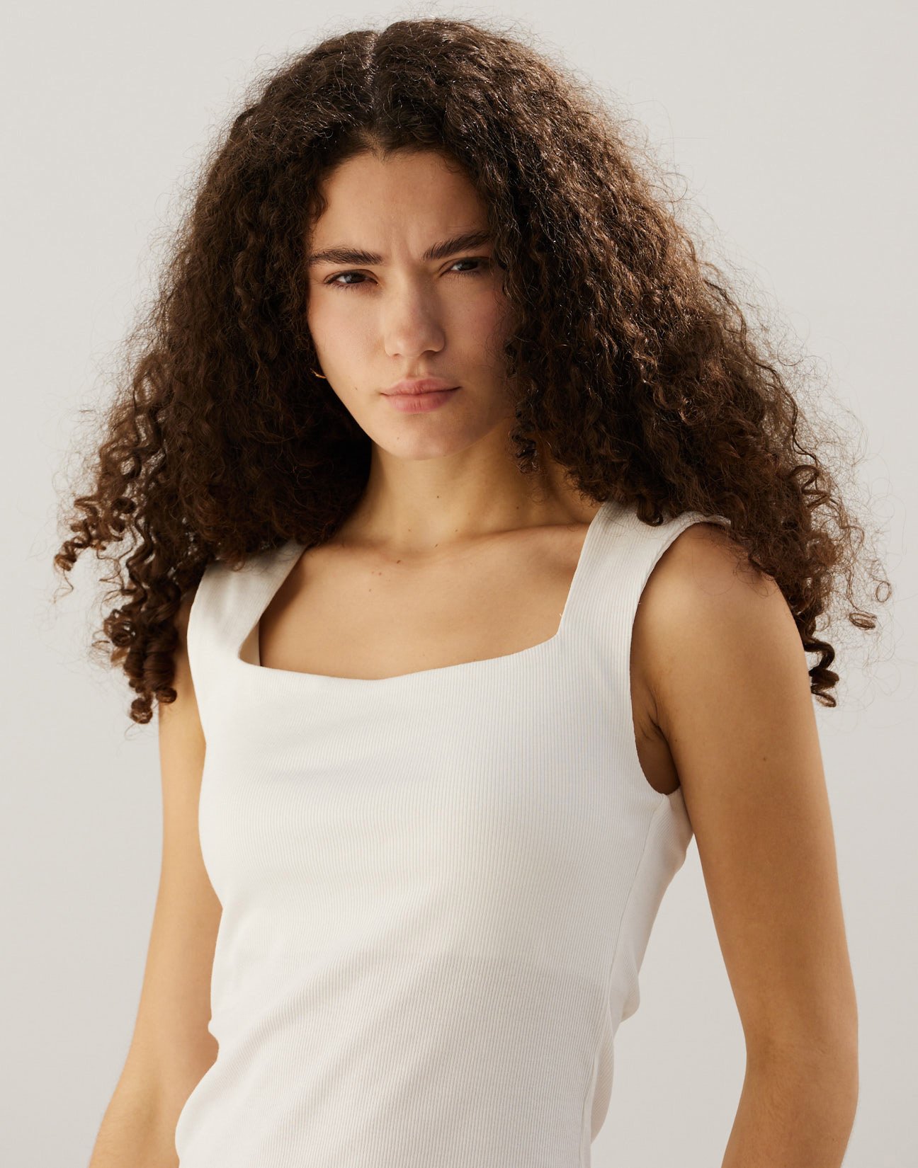 Ribbed sleeveless top