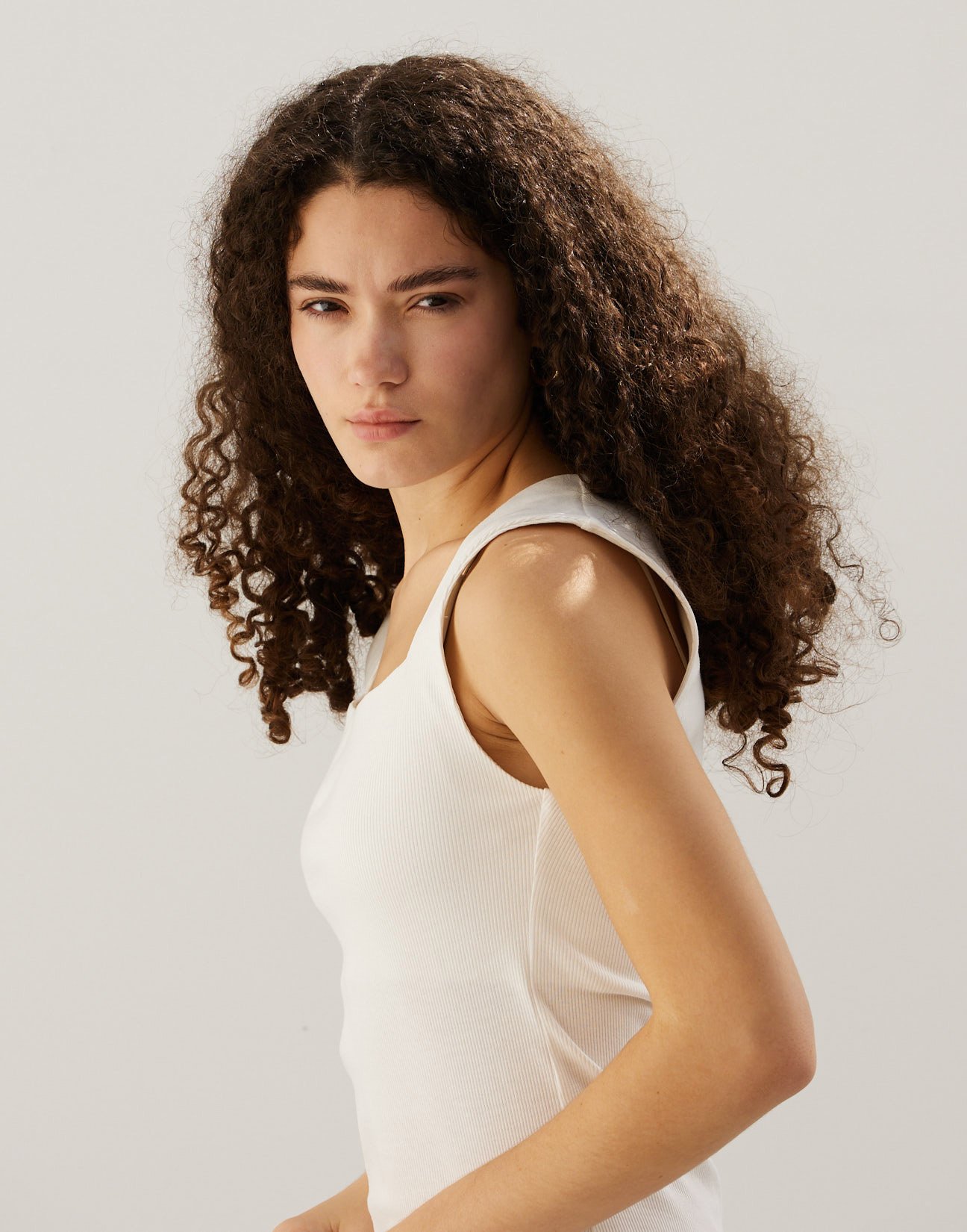 Ribbed sleeveless top