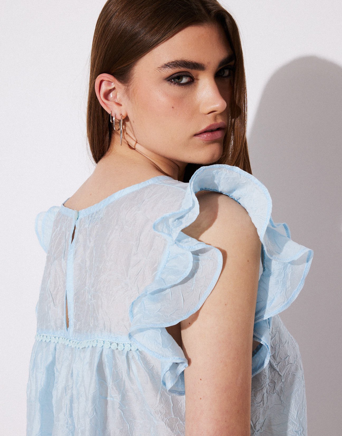 Crinkled effect blouse