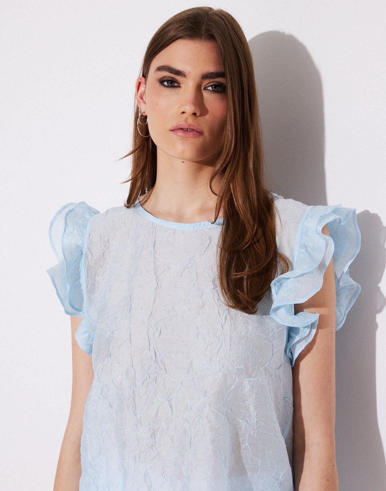 Crinkled effect blouse