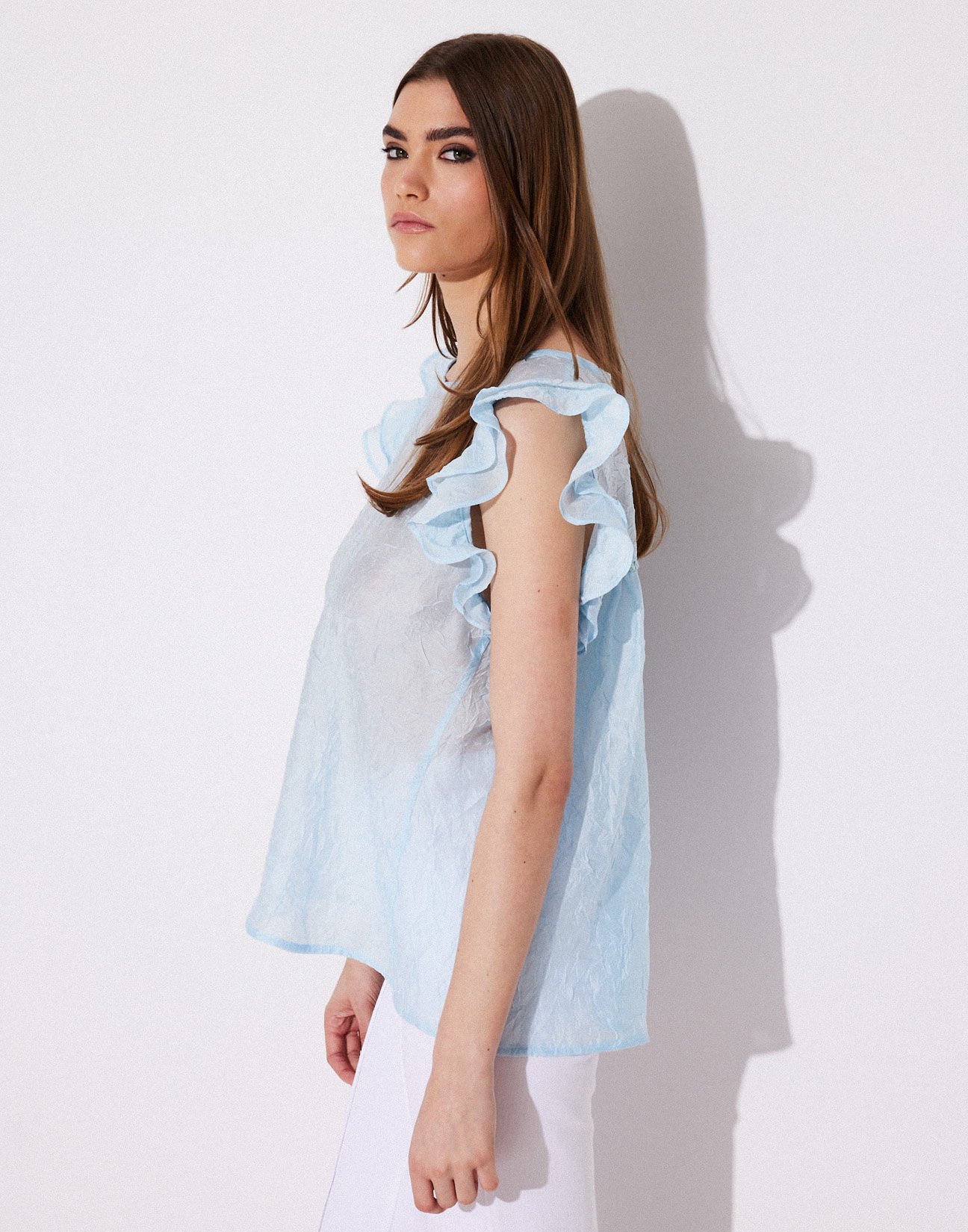 Crinkled effect blouse
