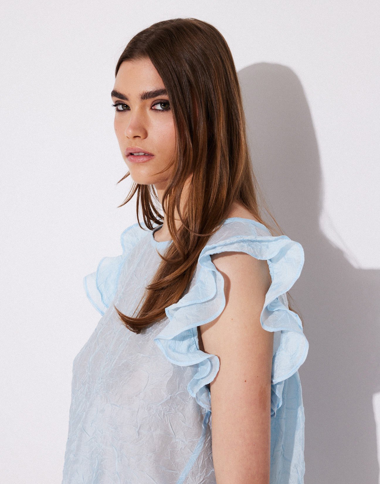 Crinkled effect blouse