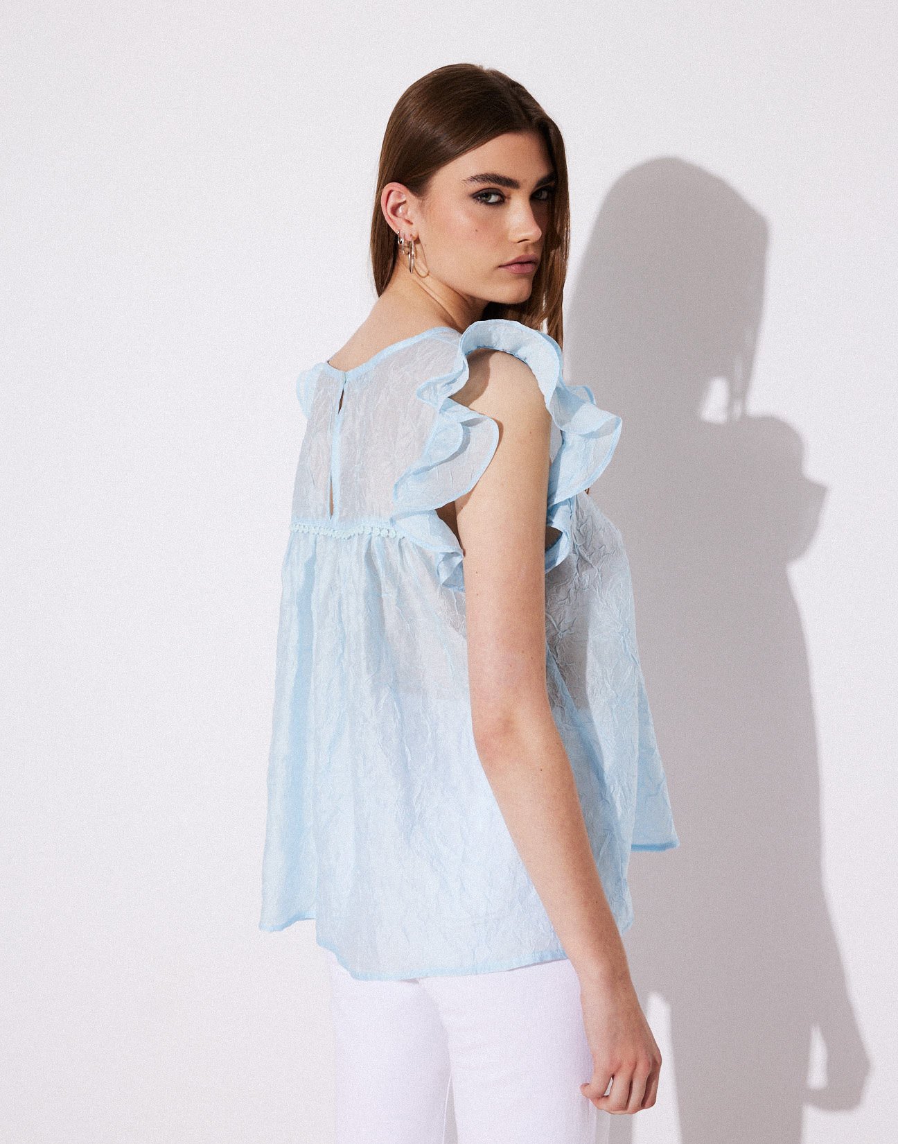 Crinkled effect blouse