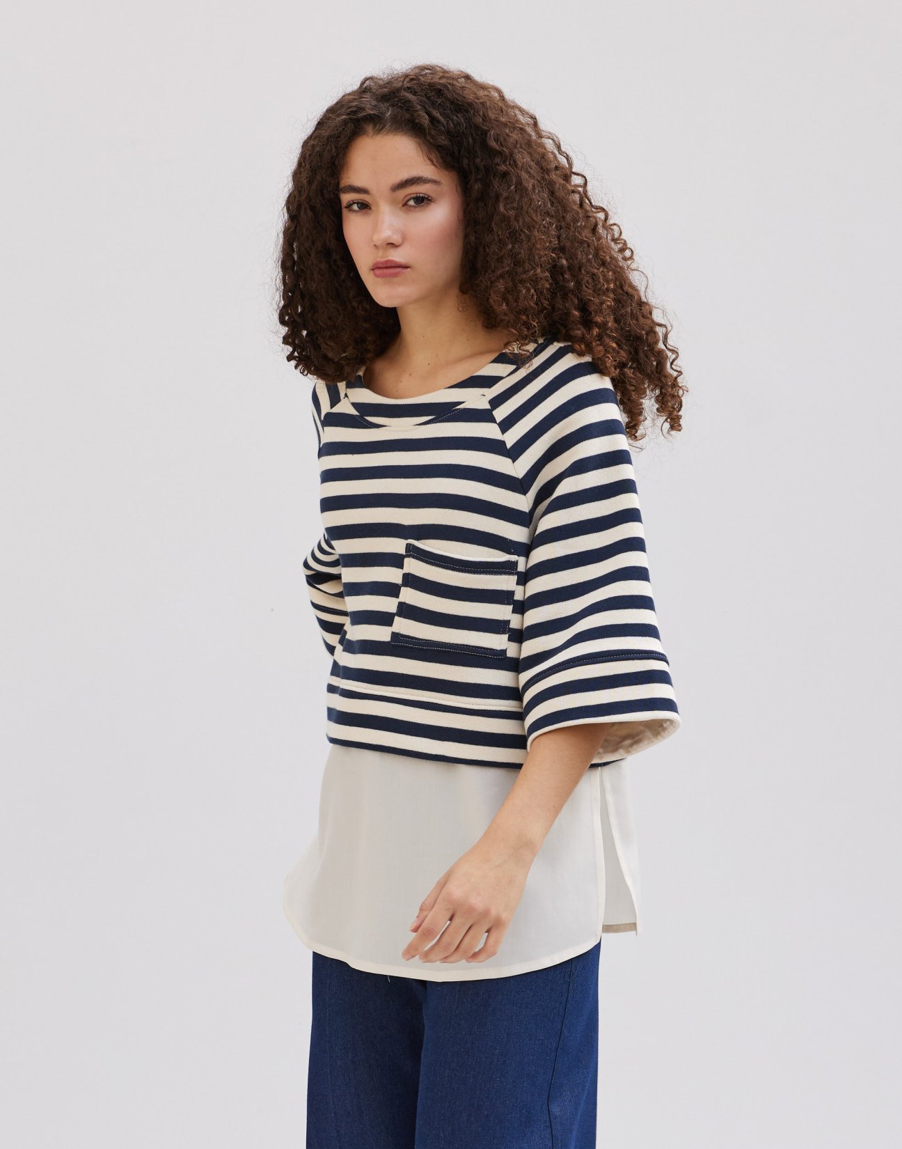 Matching fabric sweatshirt
