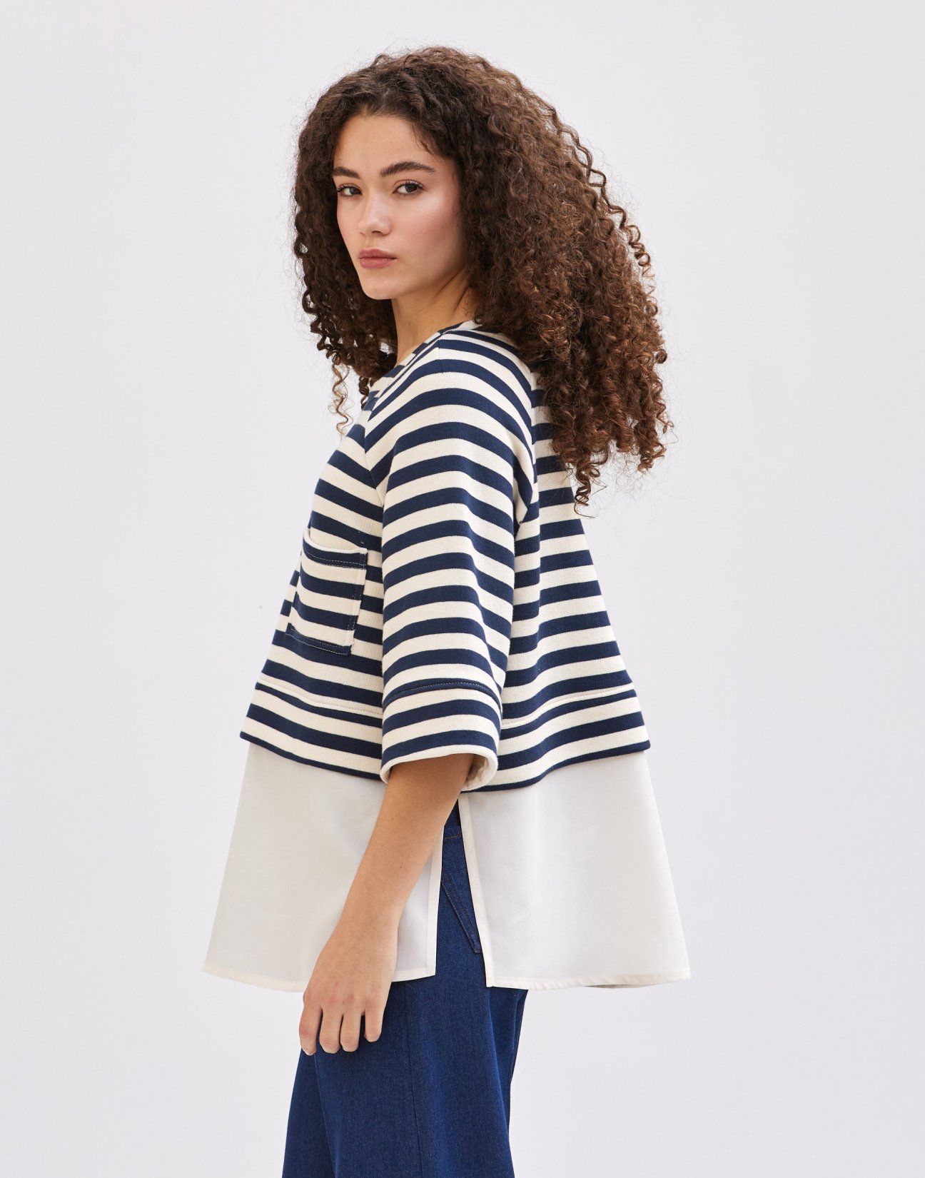 Matching fabric sweatshirt