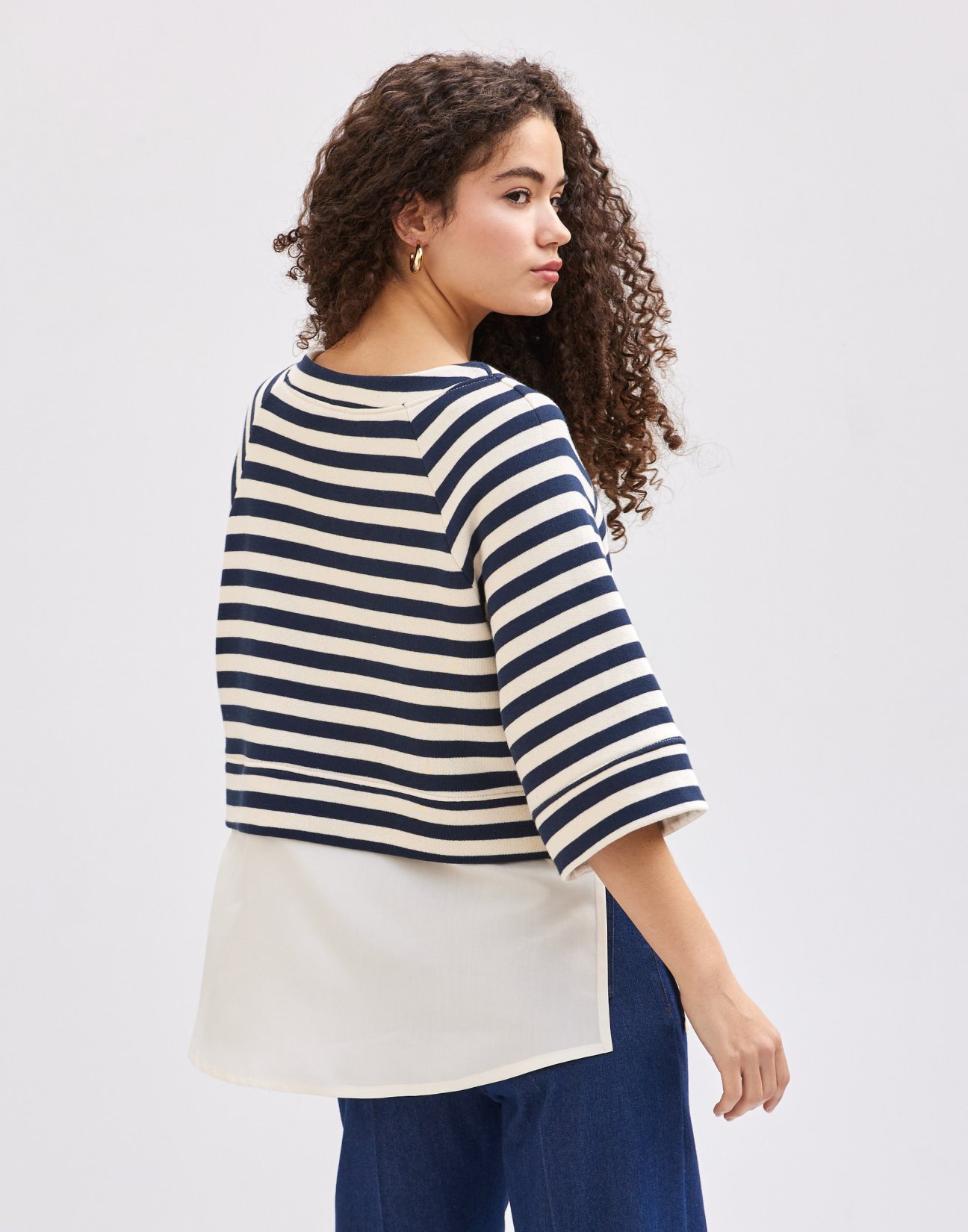 Matching fabric sweatshirt