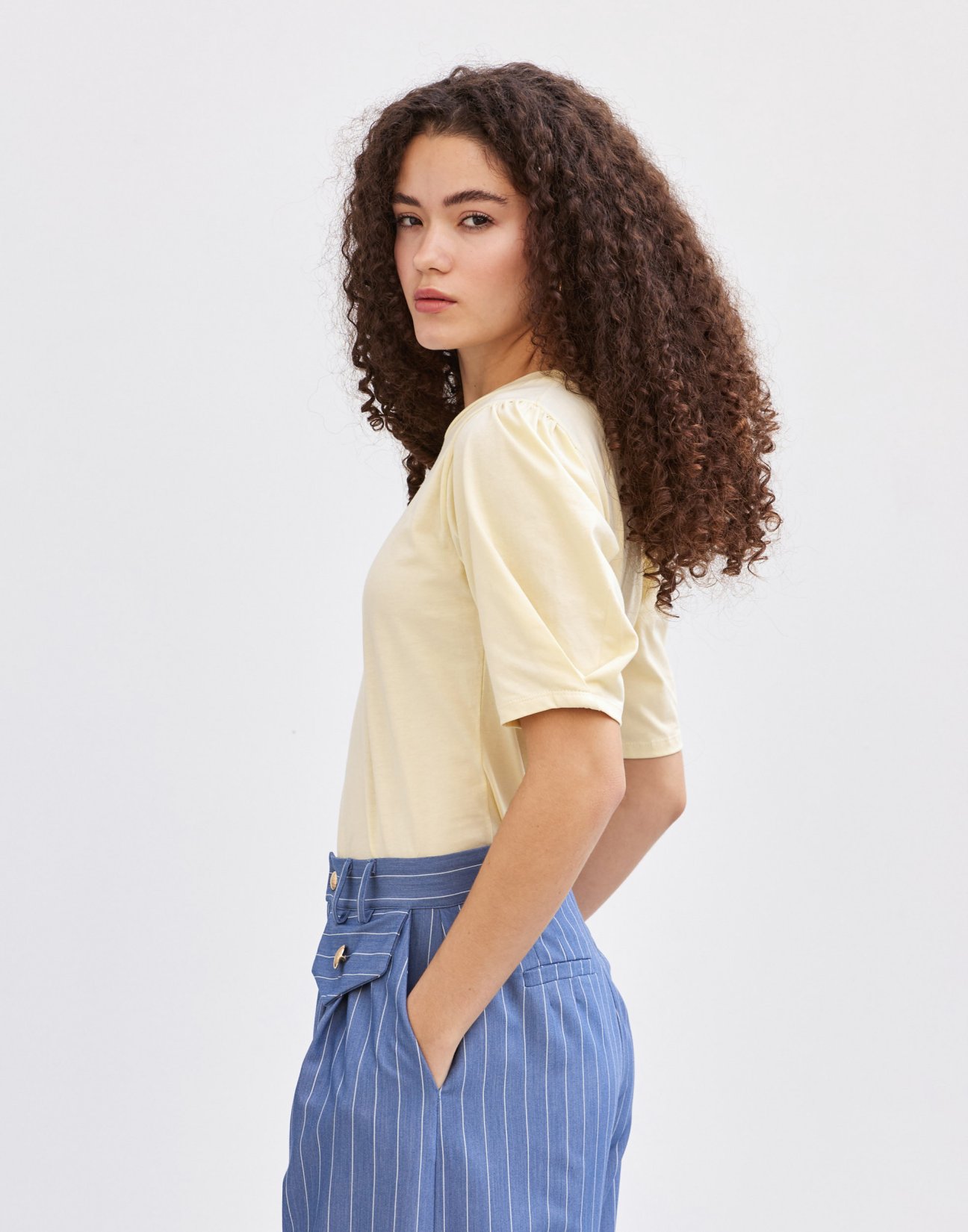 Blouse with gather detail