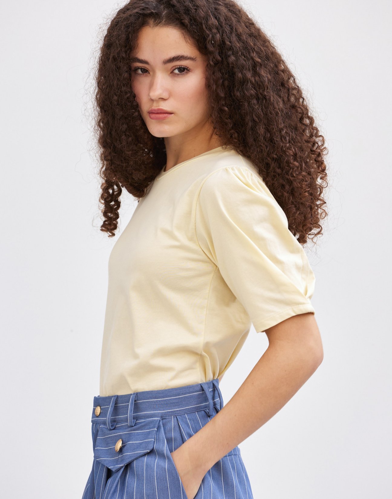 Blouse with gather detail