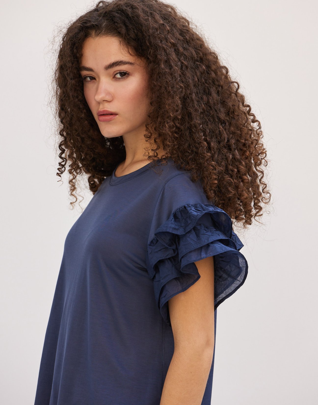 Blouse with ruffles