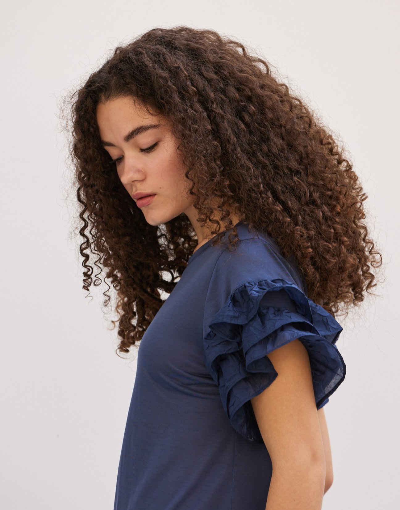 Blouse with ruffles