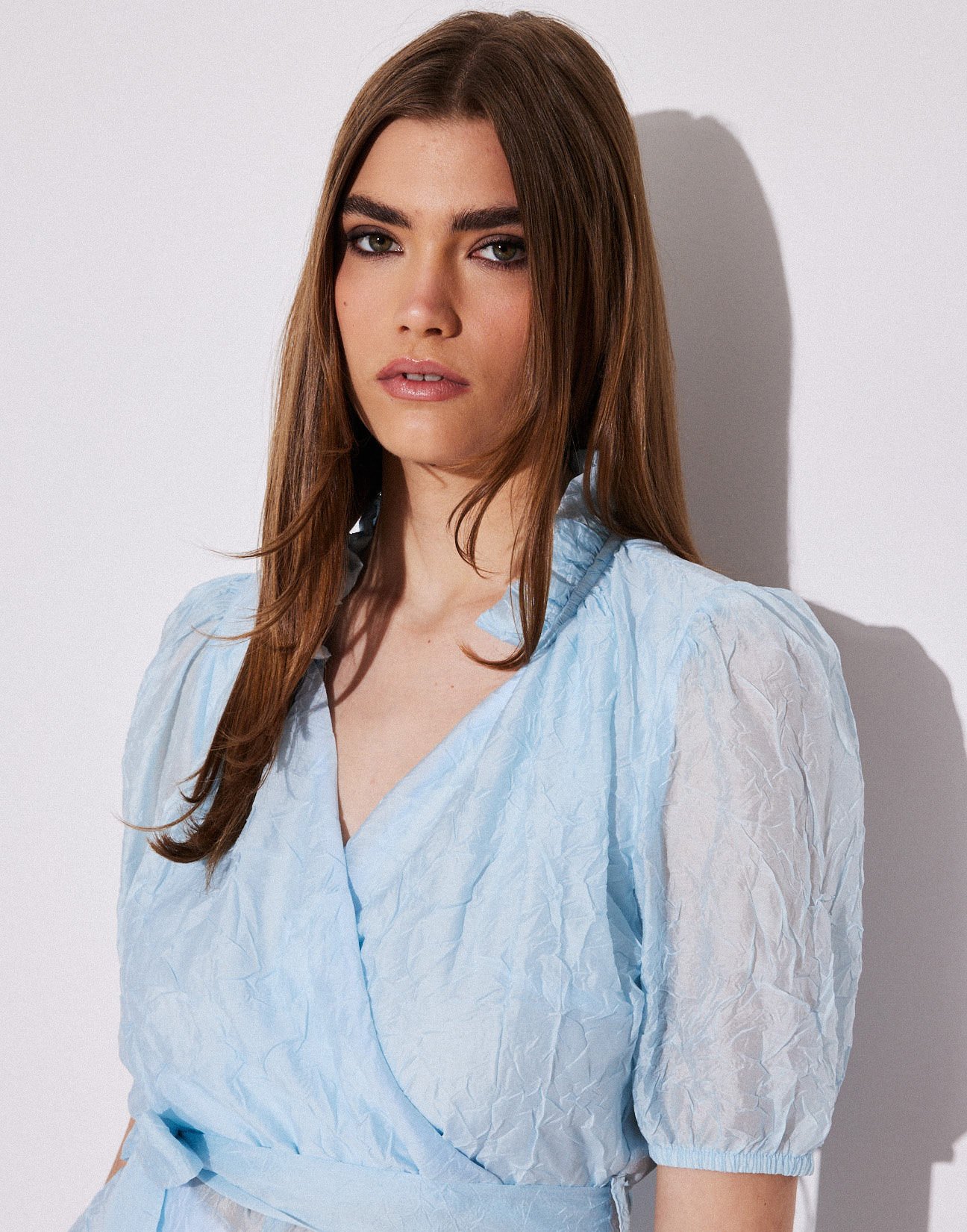 Crinkled effect blouse