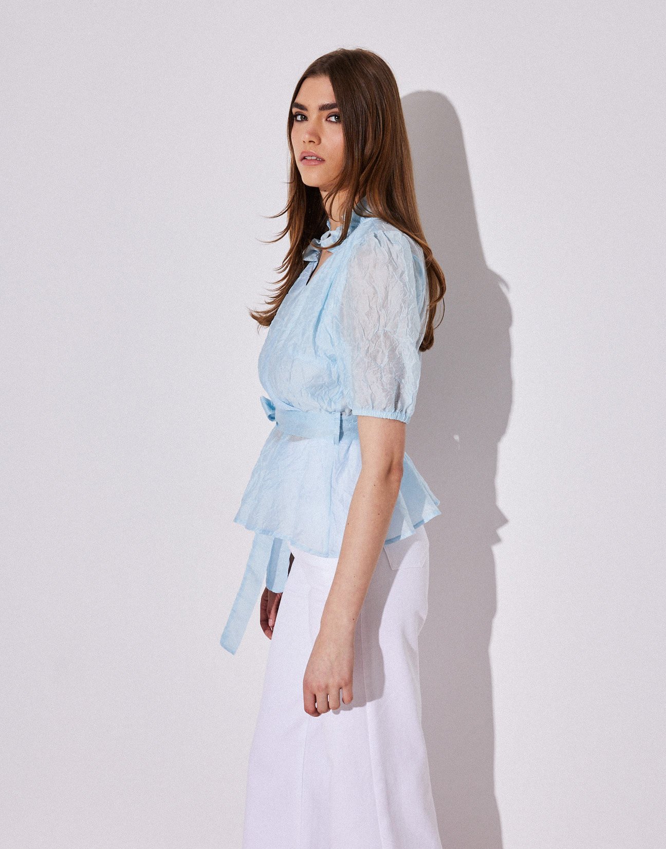 Crinkled effect blouse