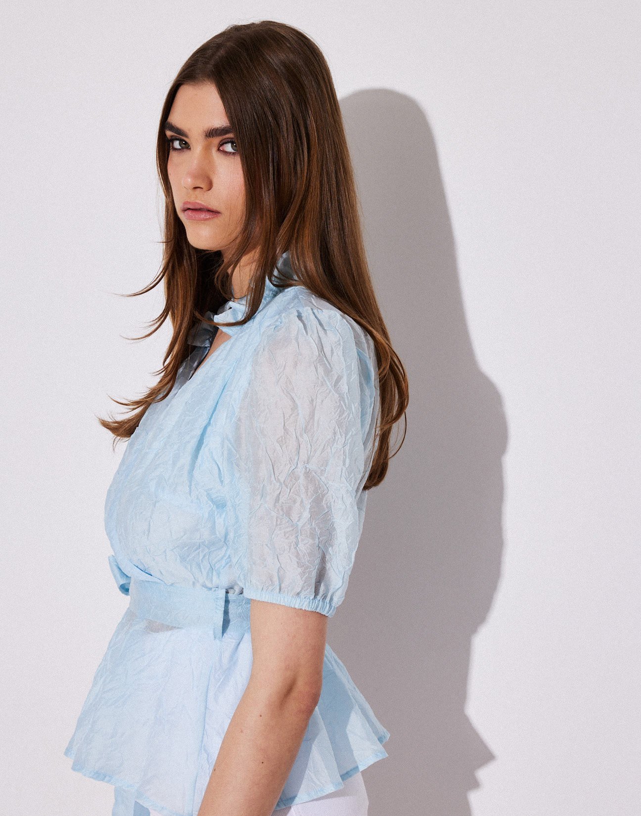 Crinkled effect blouse