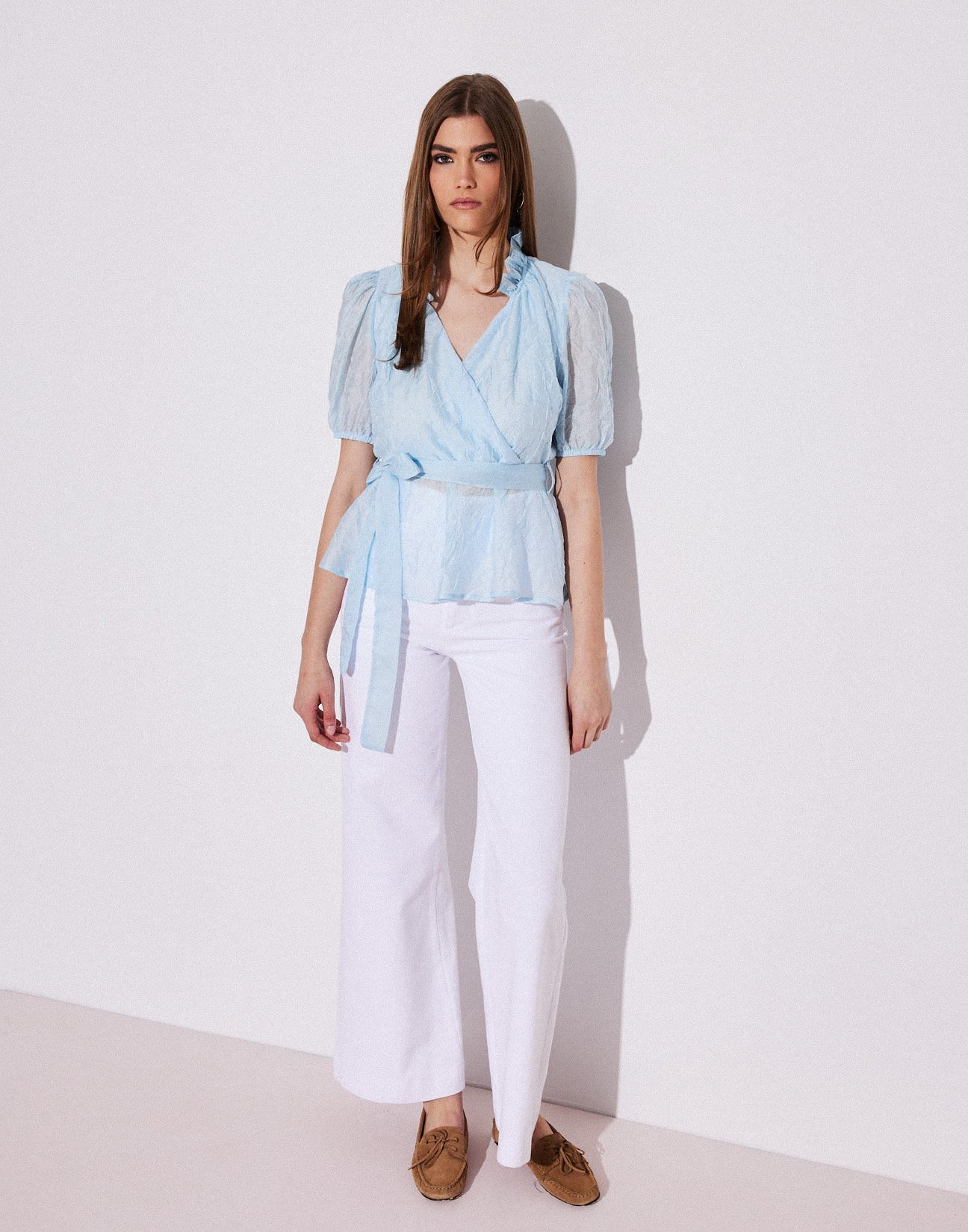 Crinkled effect blouse