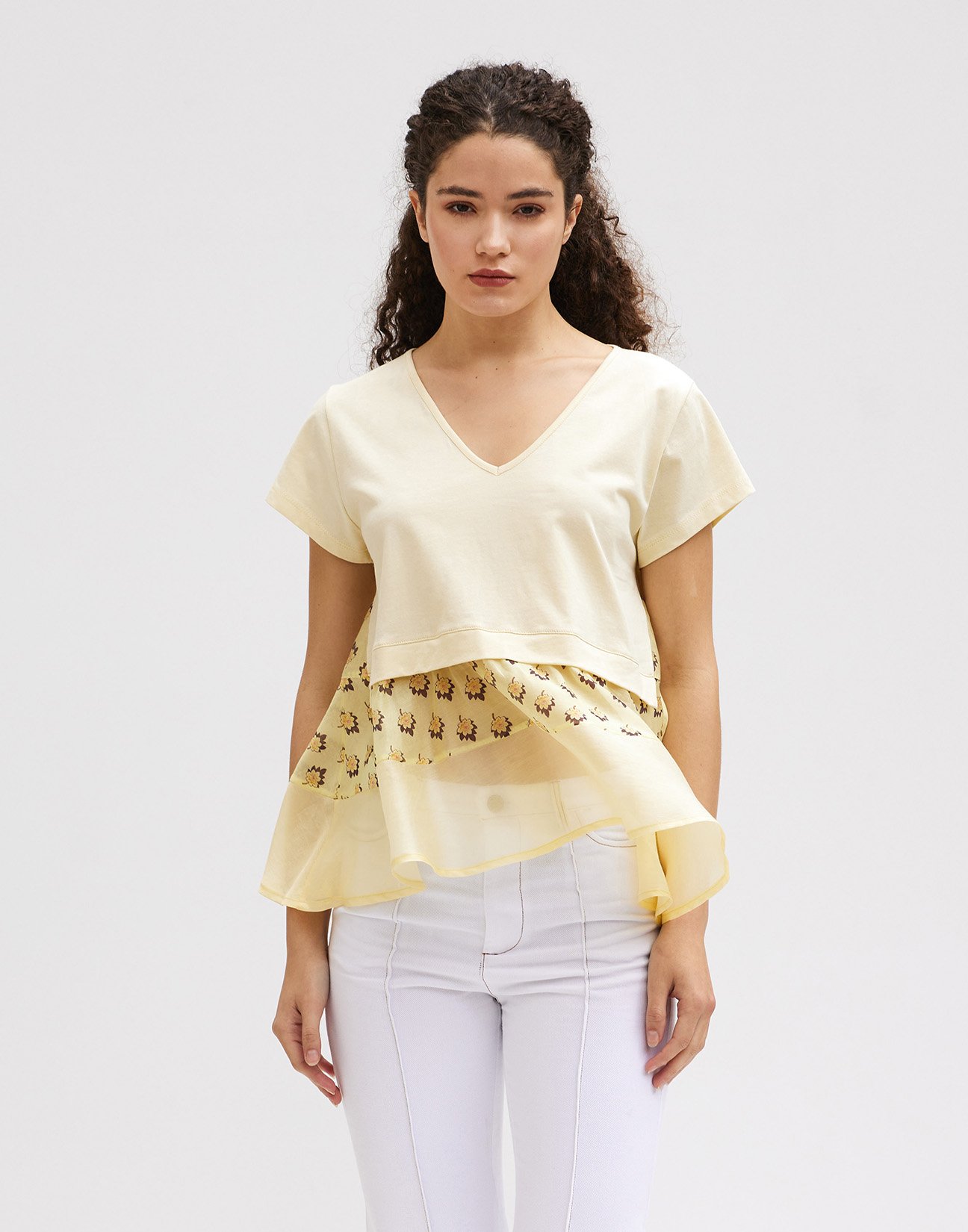 Matching fabric blouse