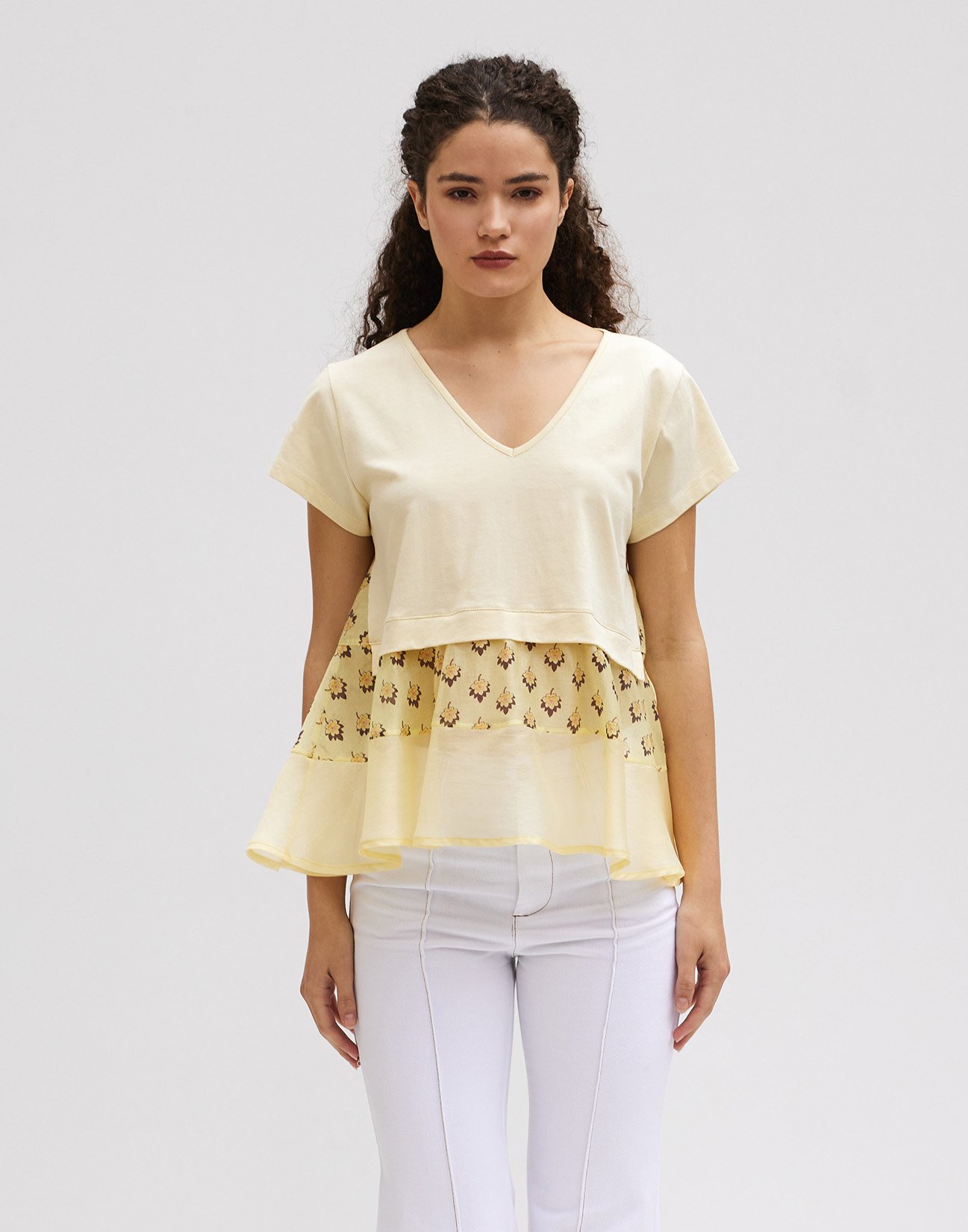 Matching fabric blouse