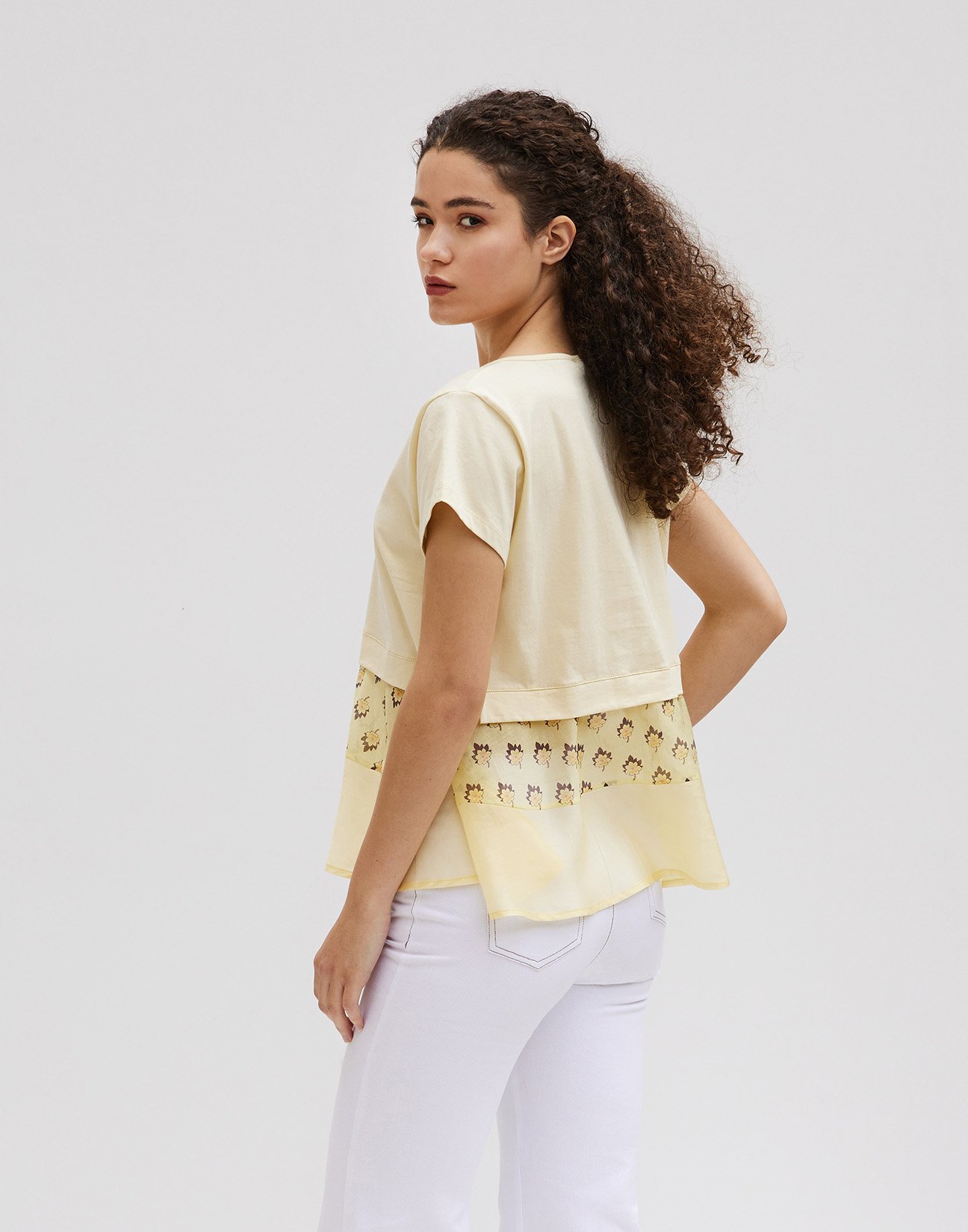 Matching fabric blouse