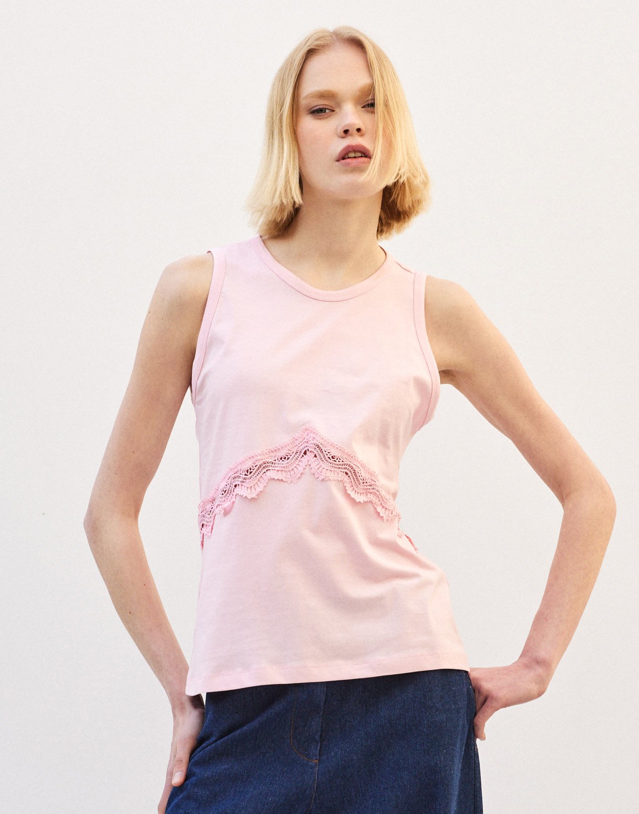 Top with lace