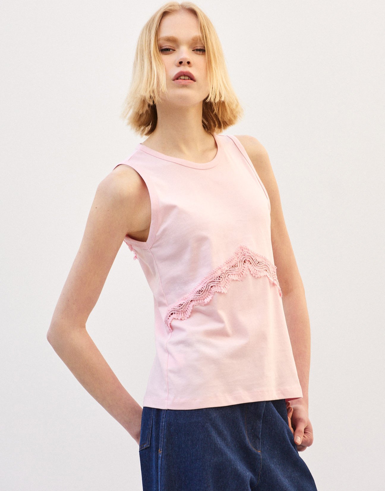 Top with lace