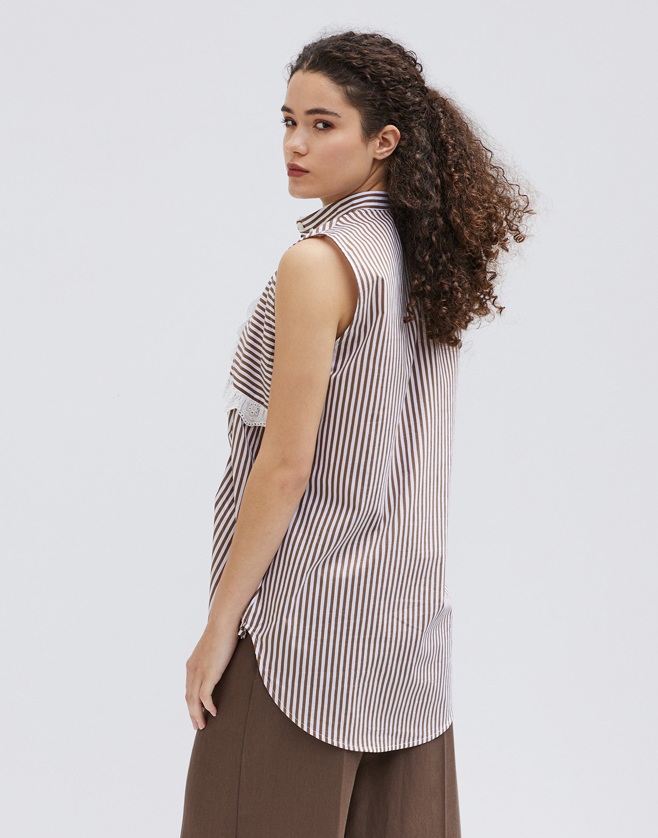 Striped shirt with embroidery detail