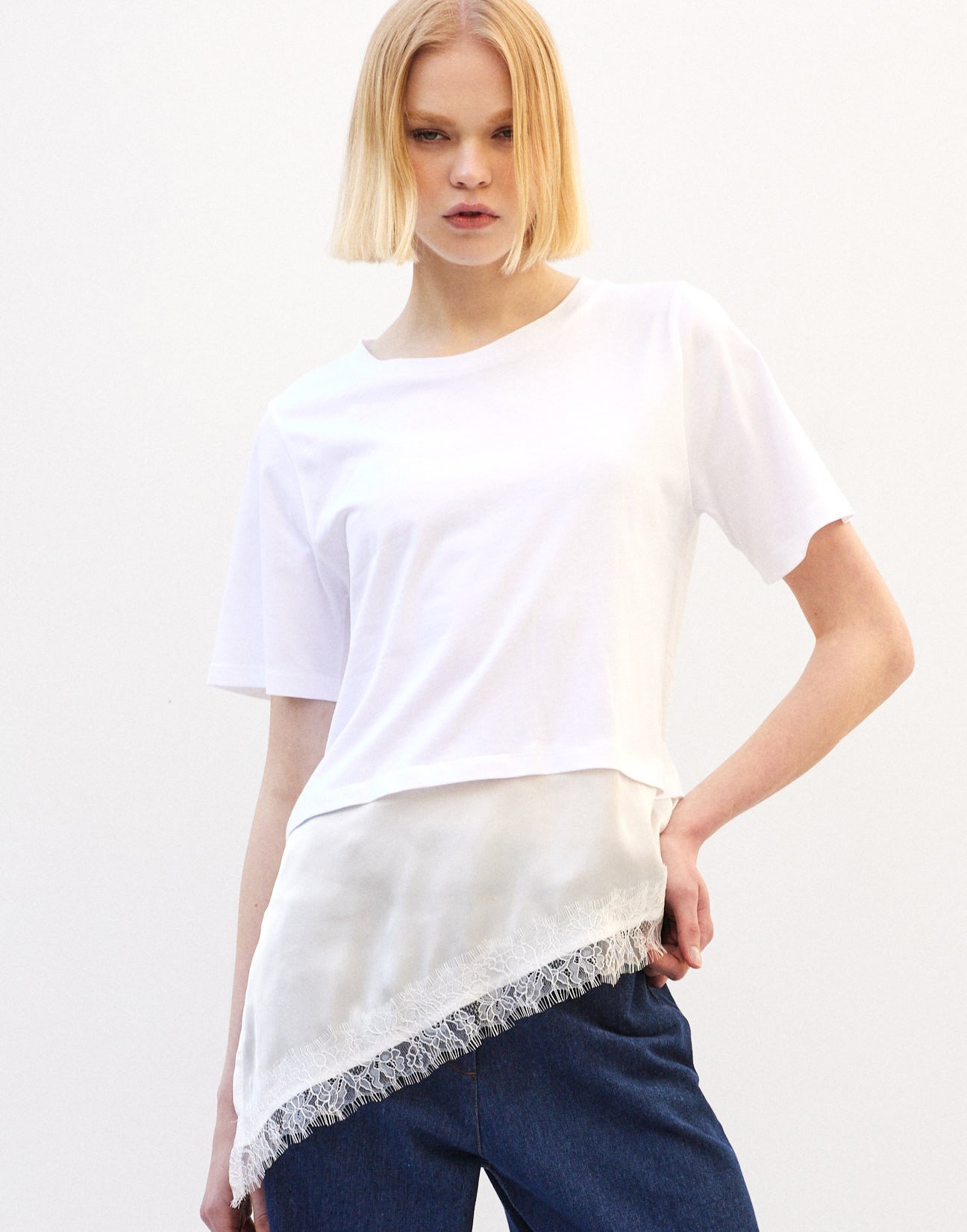 Matching fabric blouse