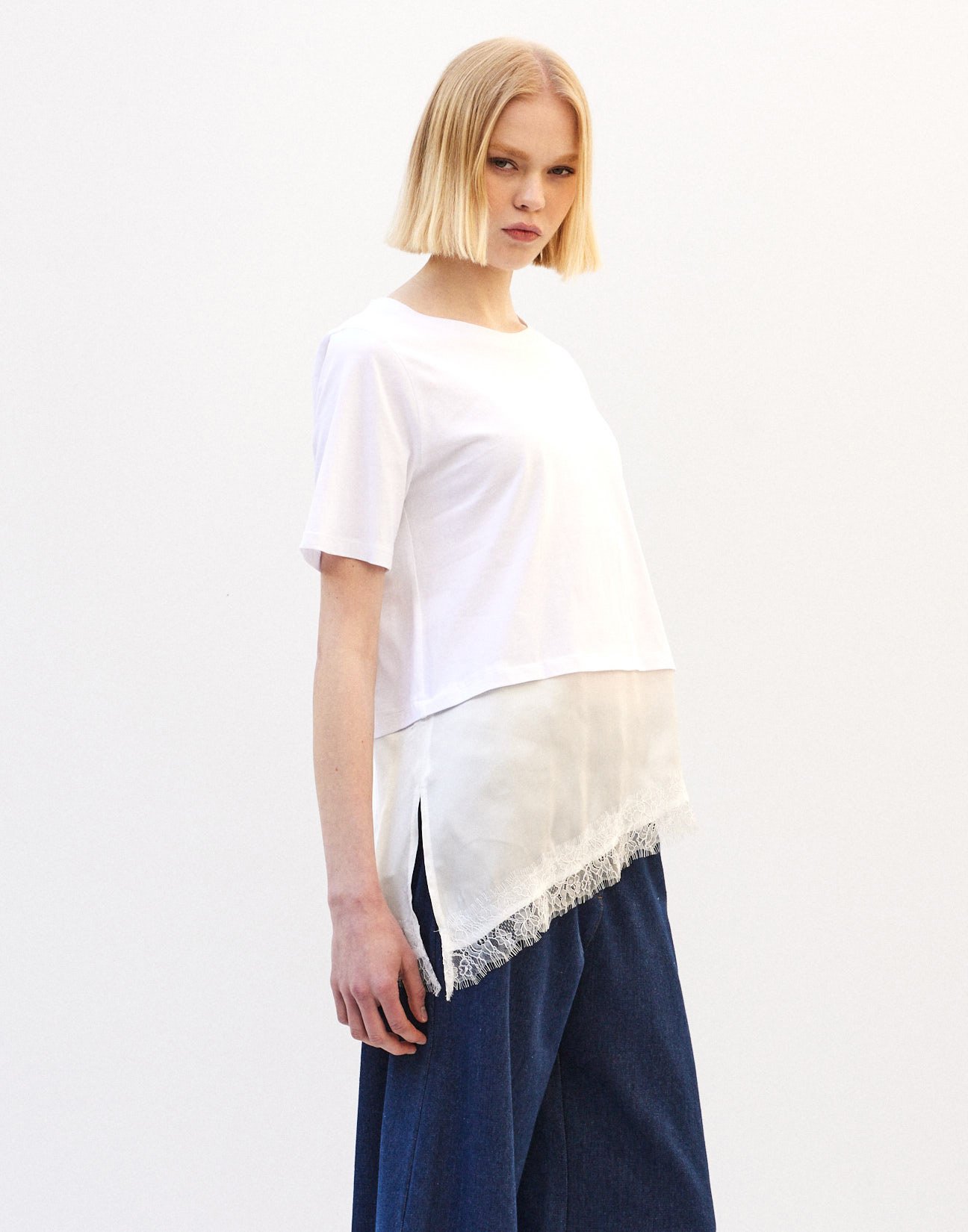 Matching fabric blouse