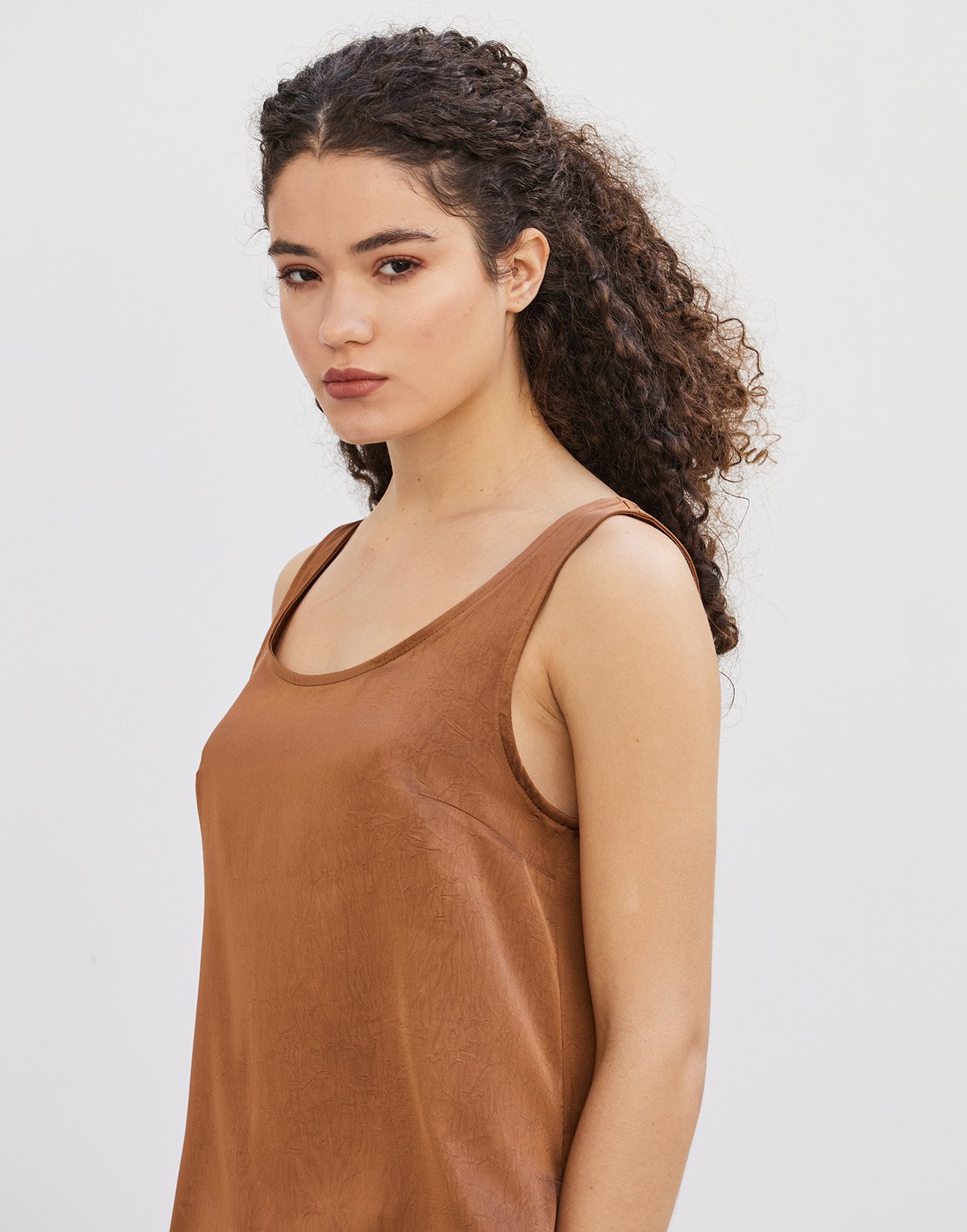 Sleeveless satin top