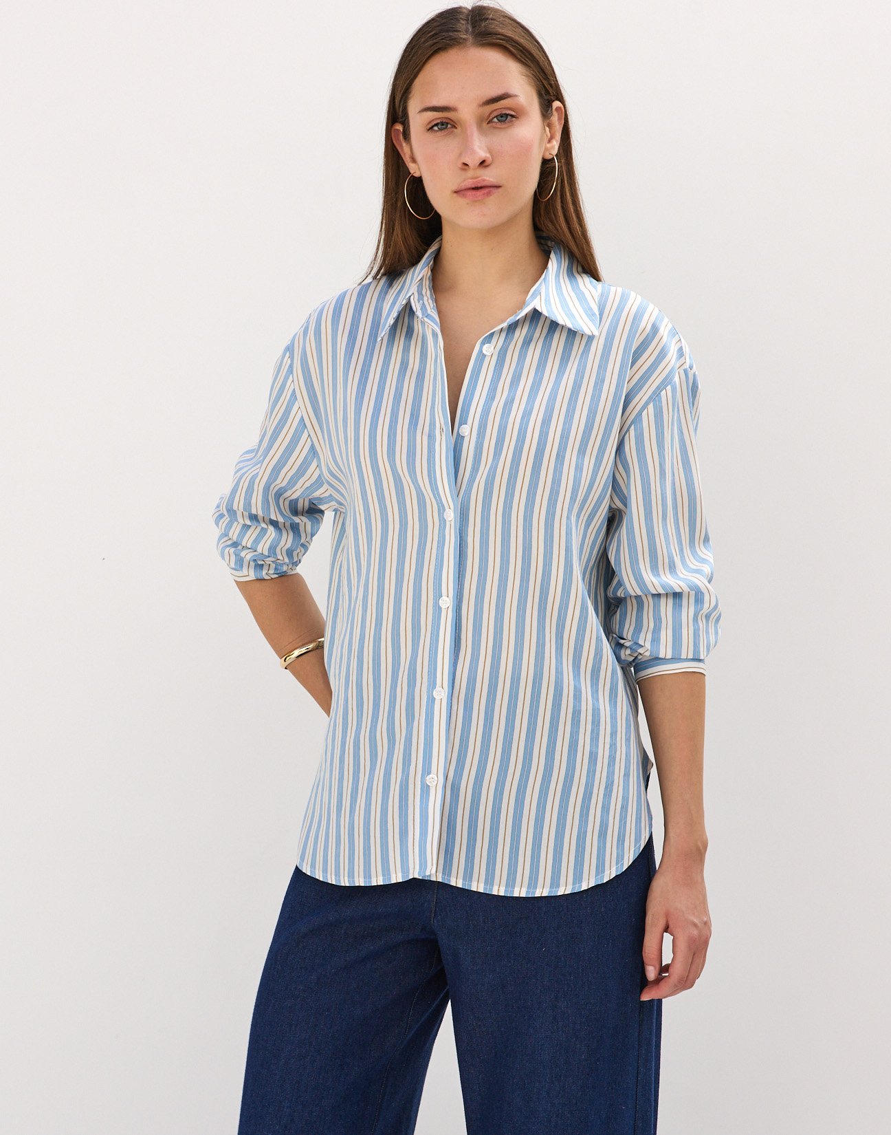 Oversized striped shirt