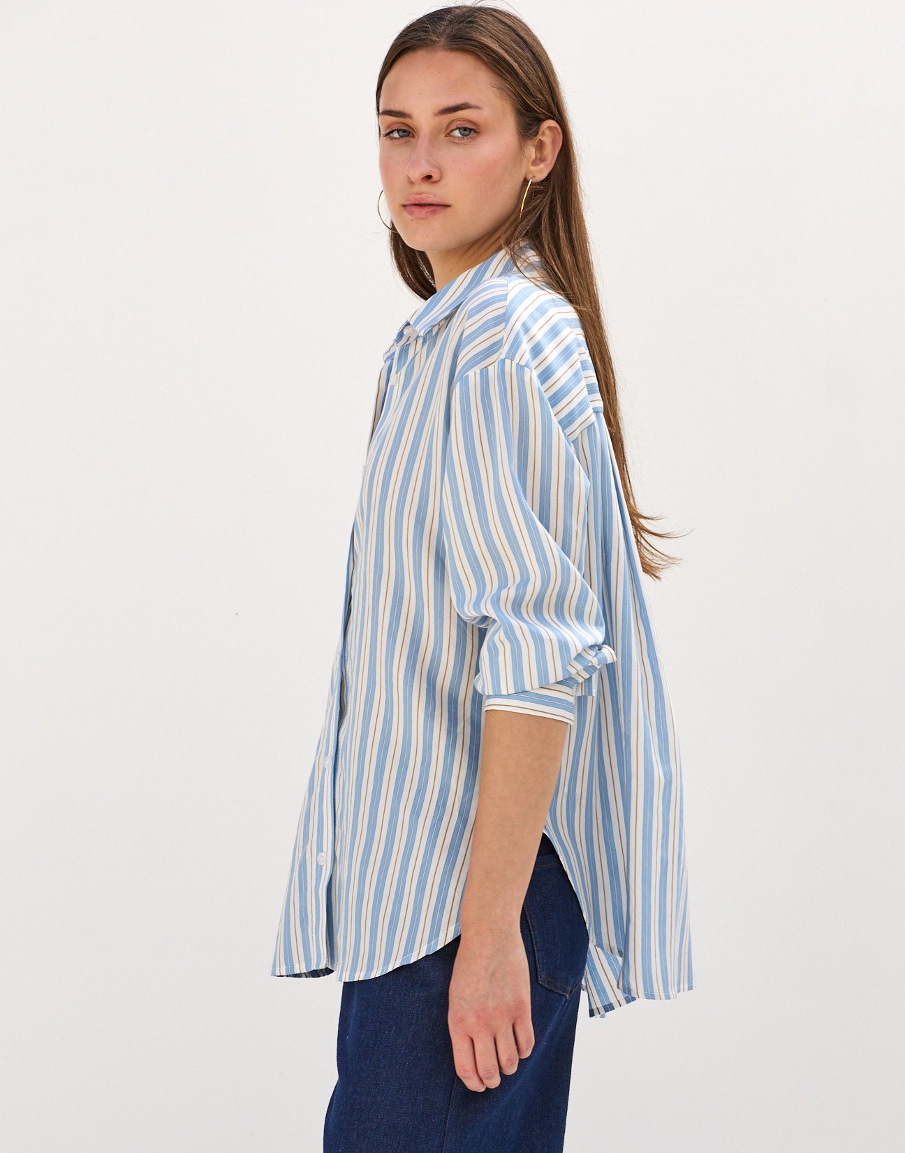 Oversized striped shirt