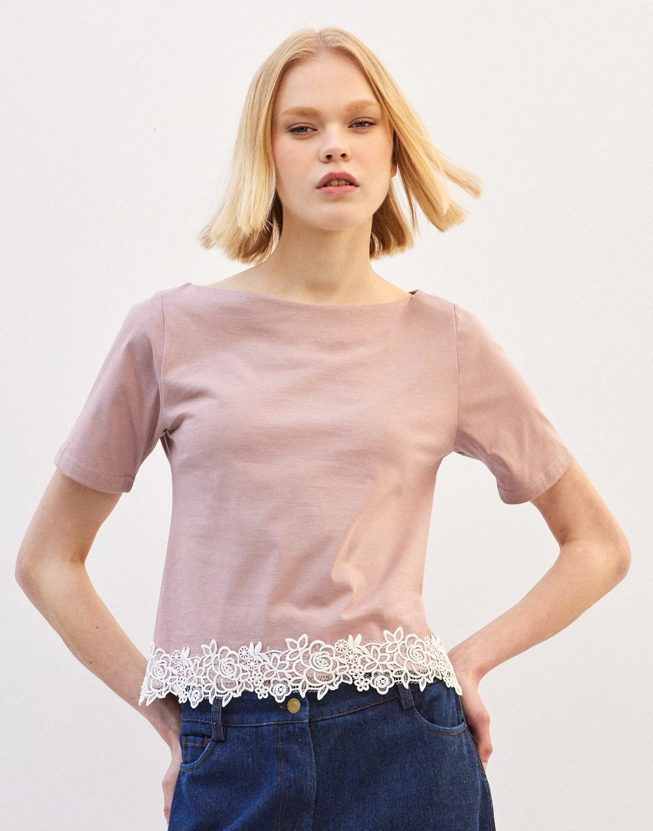 Top with lace