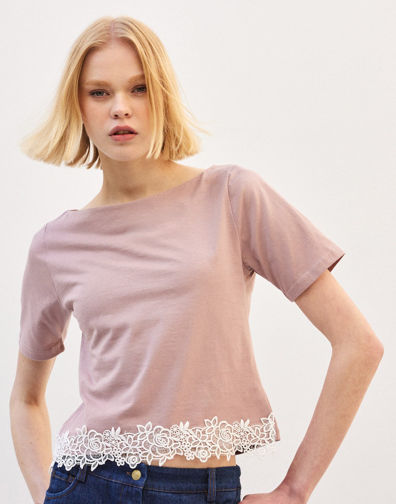 Top with lace