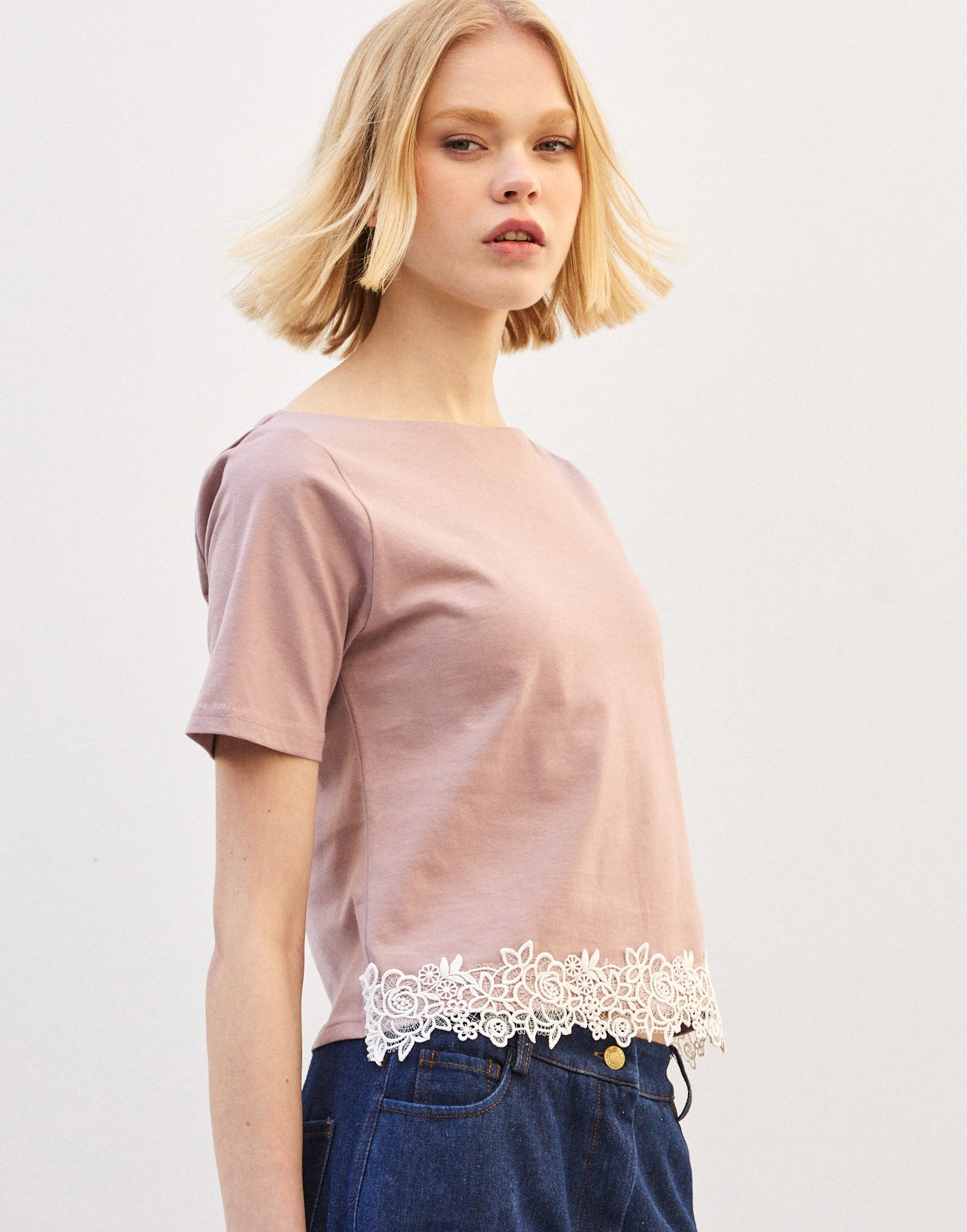 Top with lace