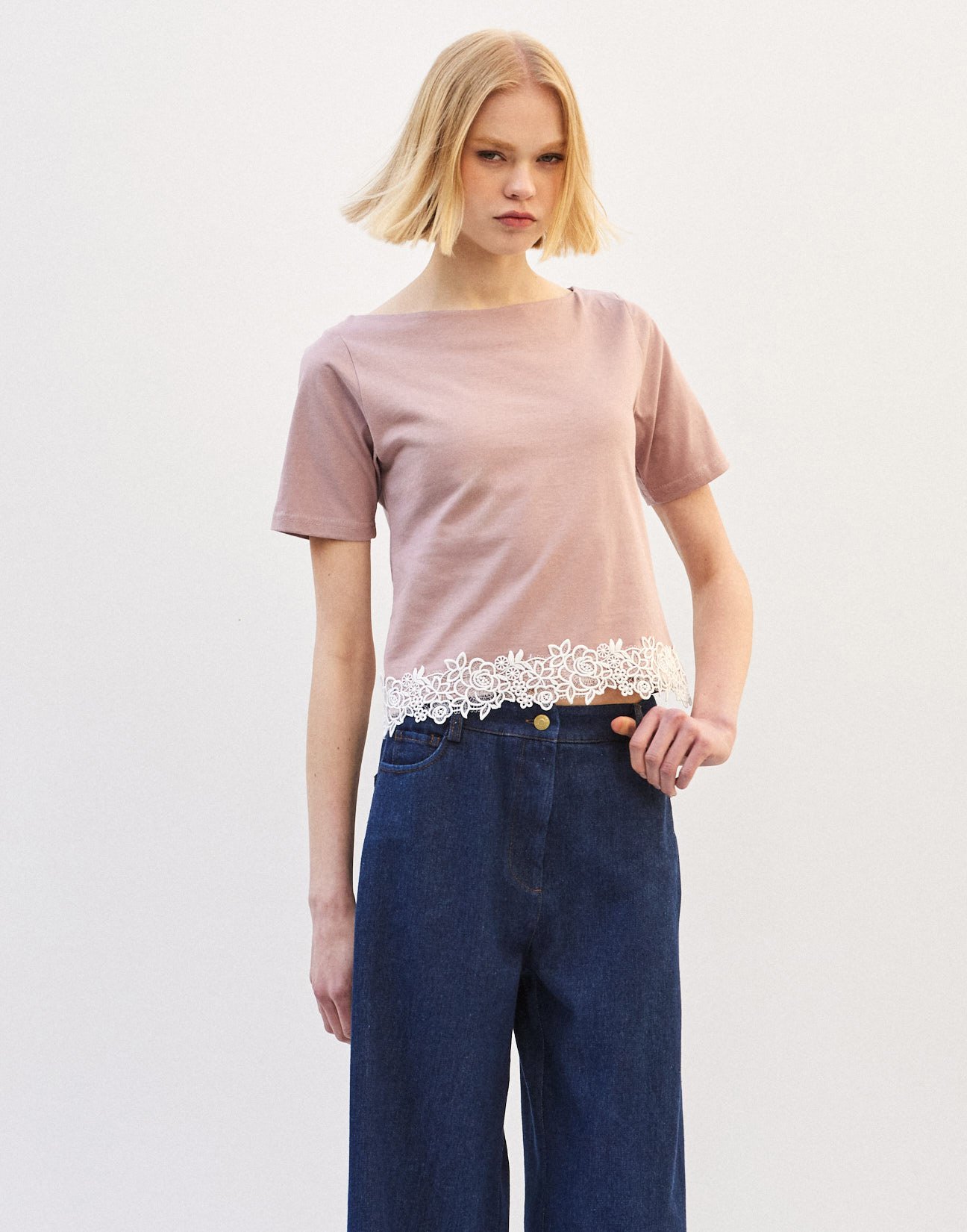Top with lace