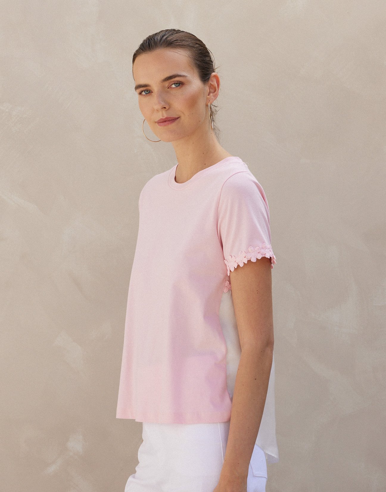 Matching fabric blouse