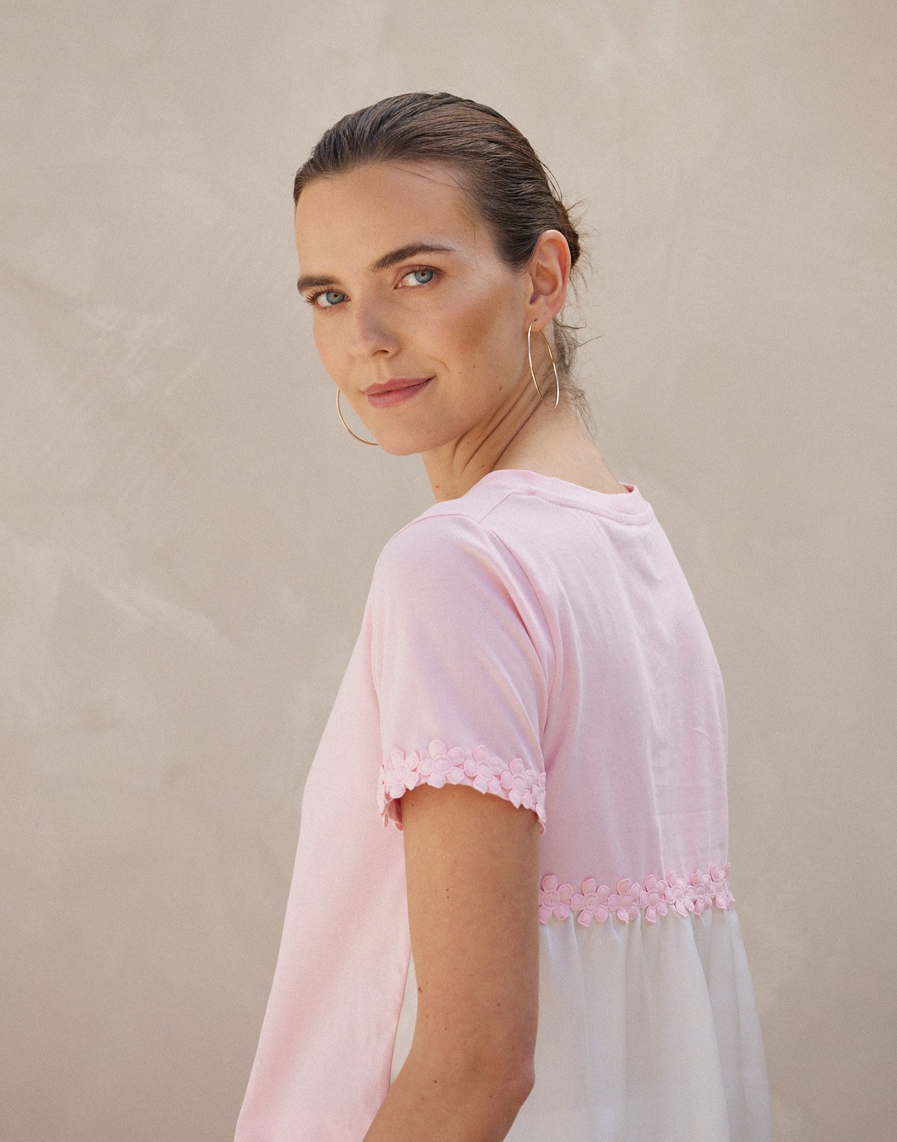 Matching fabric blouse
