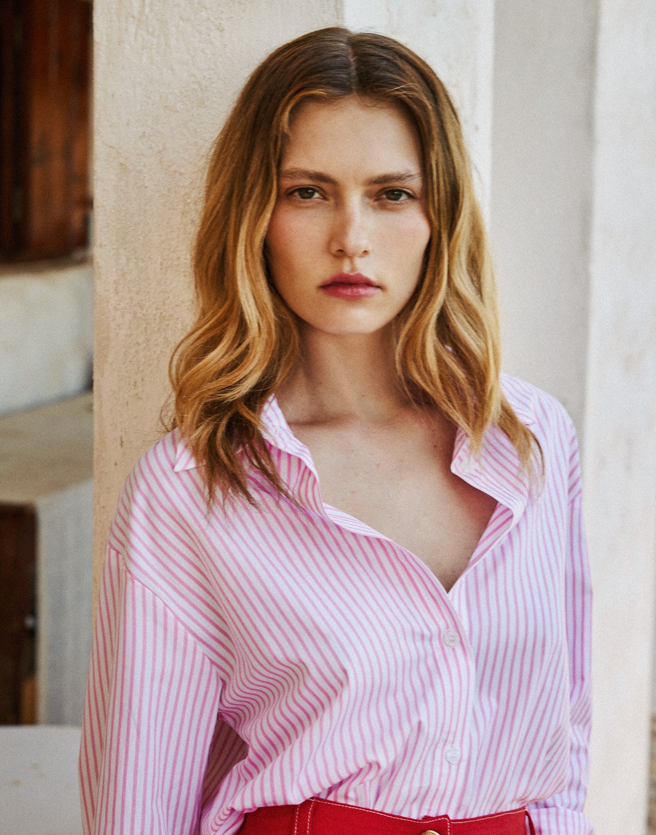 Oversized striped shirt