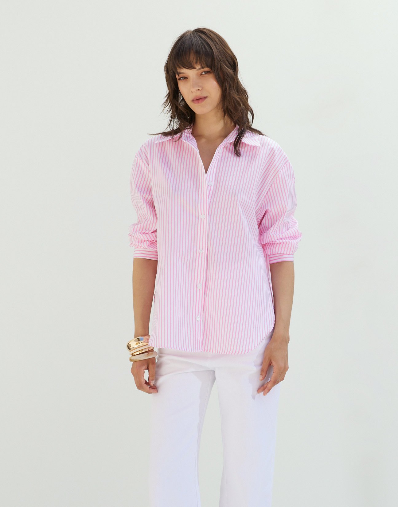Oversized striped shirt
