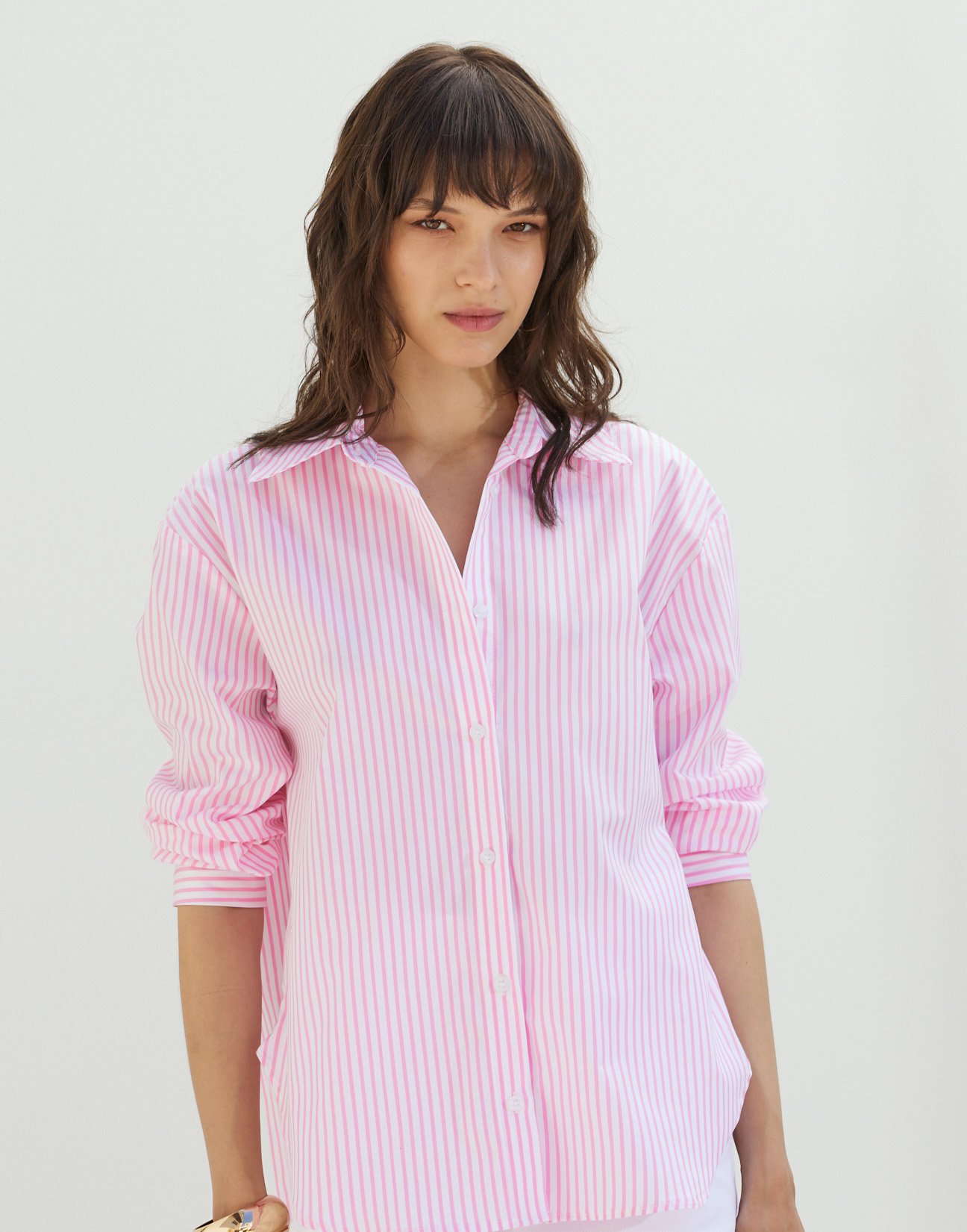 Oversized striped shirt