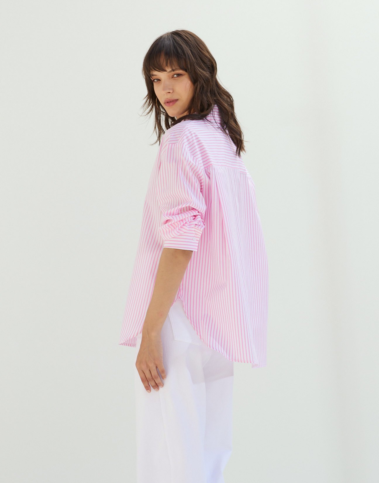 Oversized striped shirt