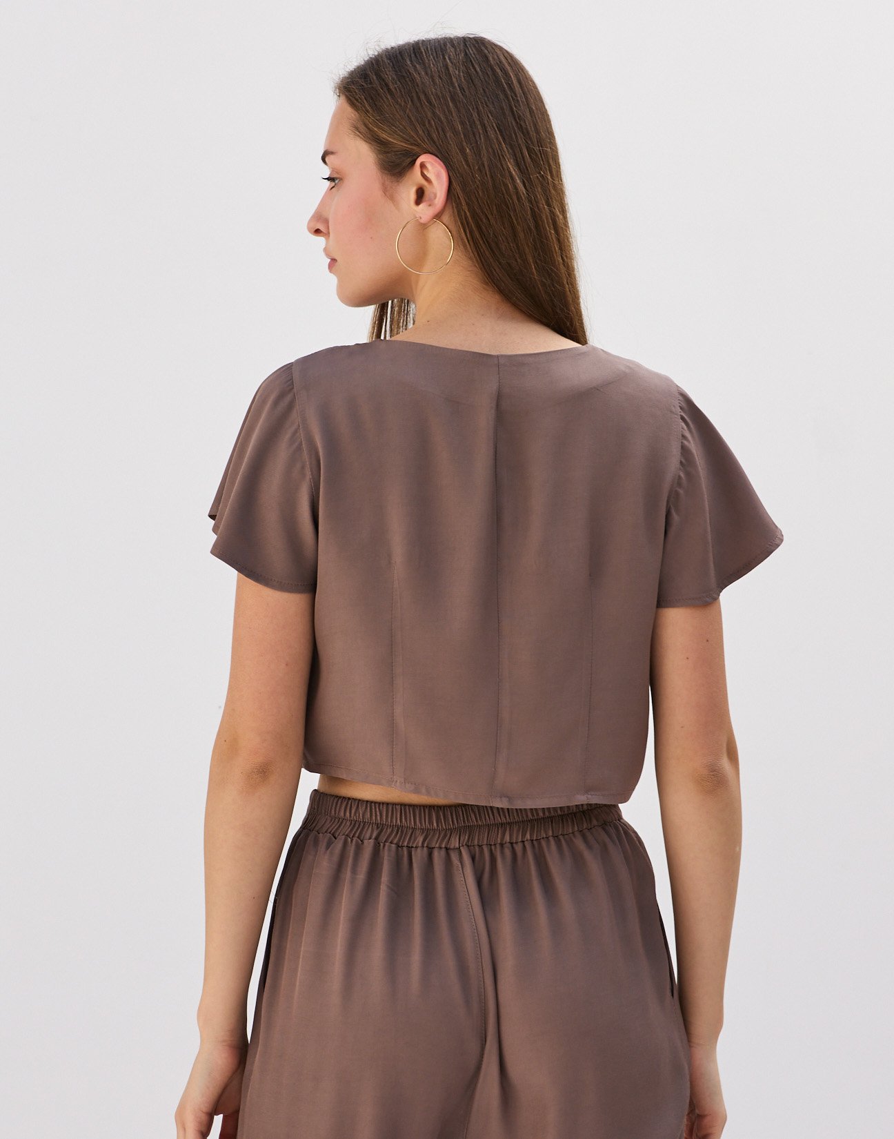 Crop top with buttons