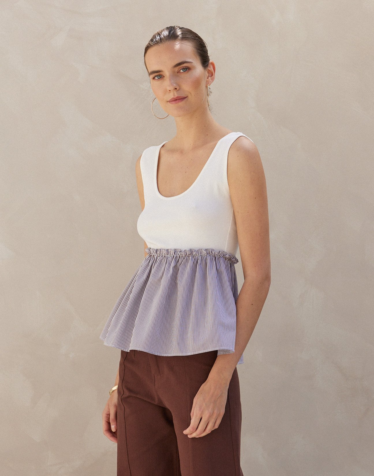 Matching fabric top