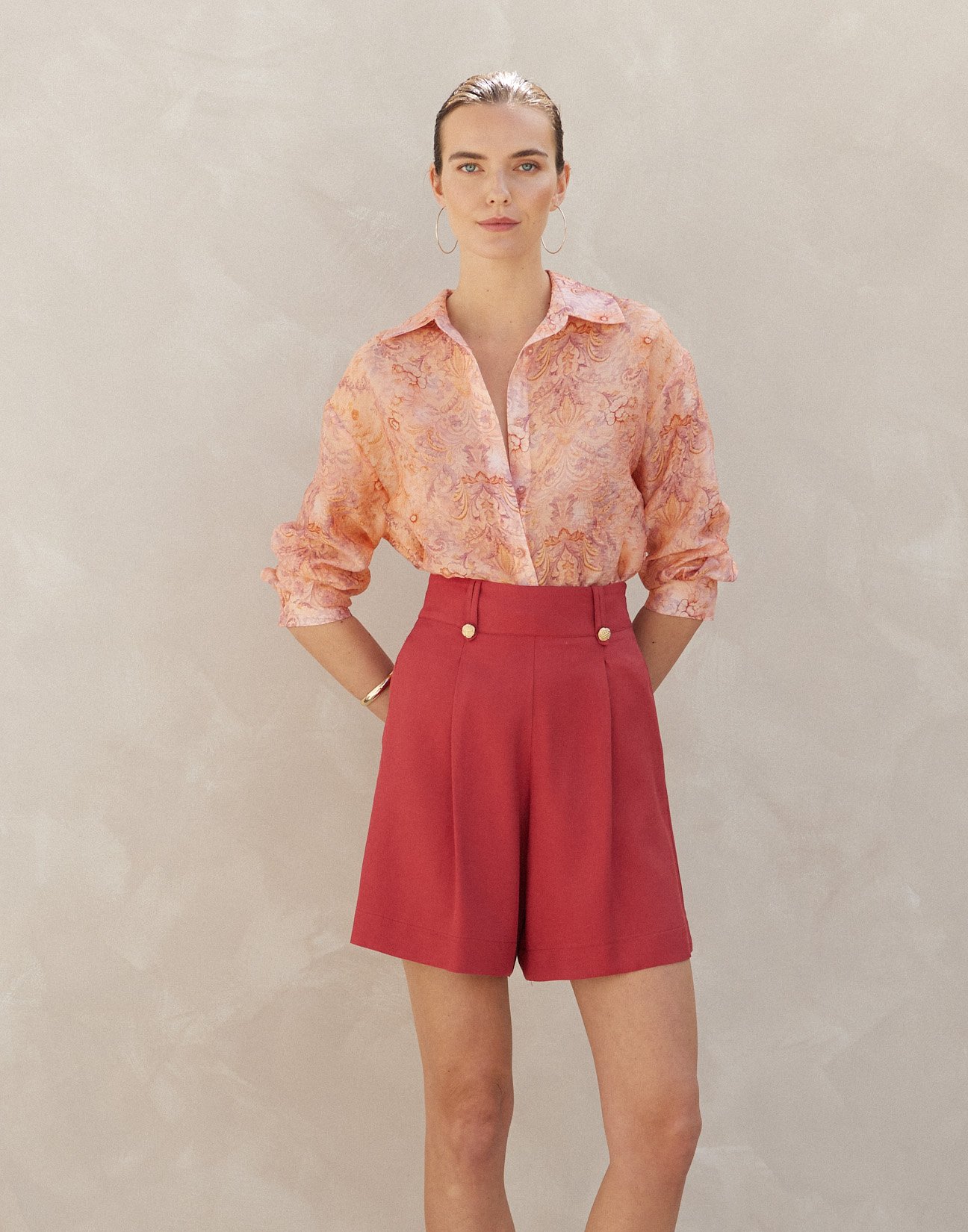 Oversized printed shirt