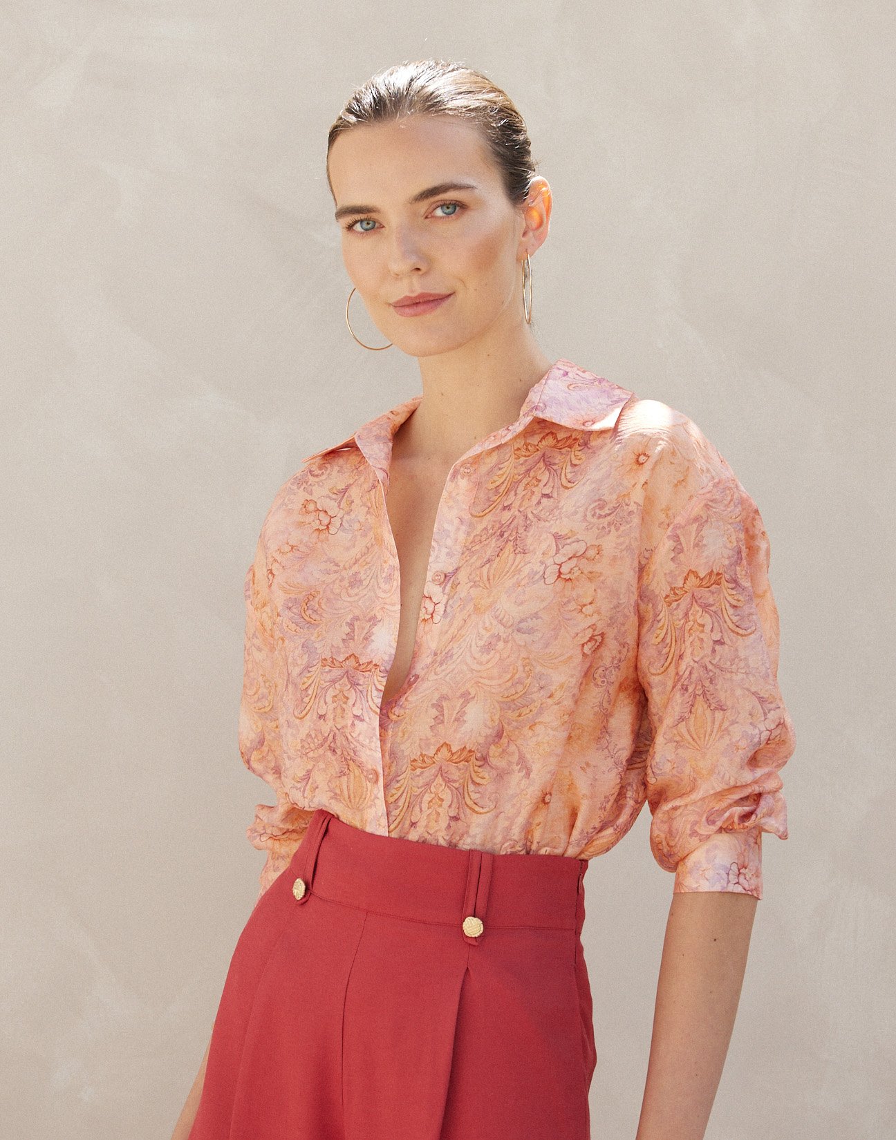 Oversized printed shirt